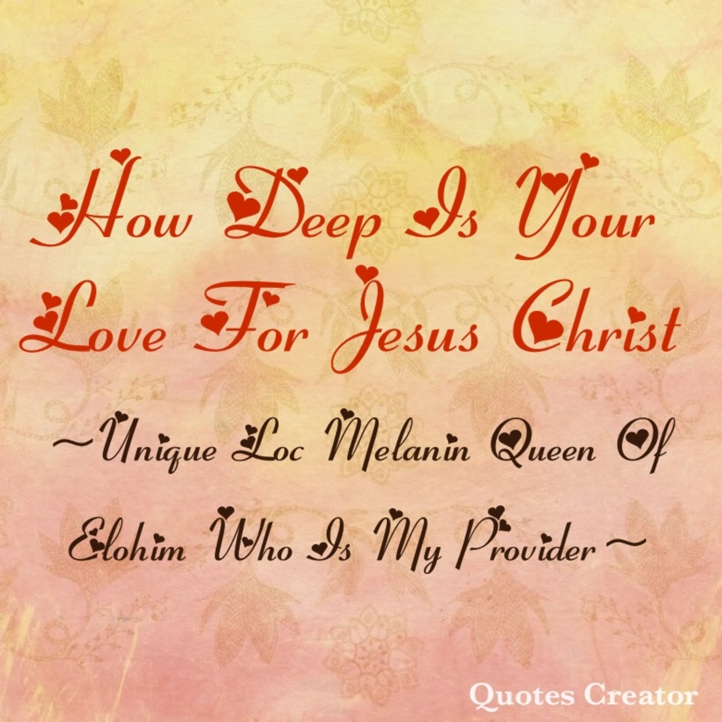 Unique Loc Melanin Queen of Elohim Who is My Provider