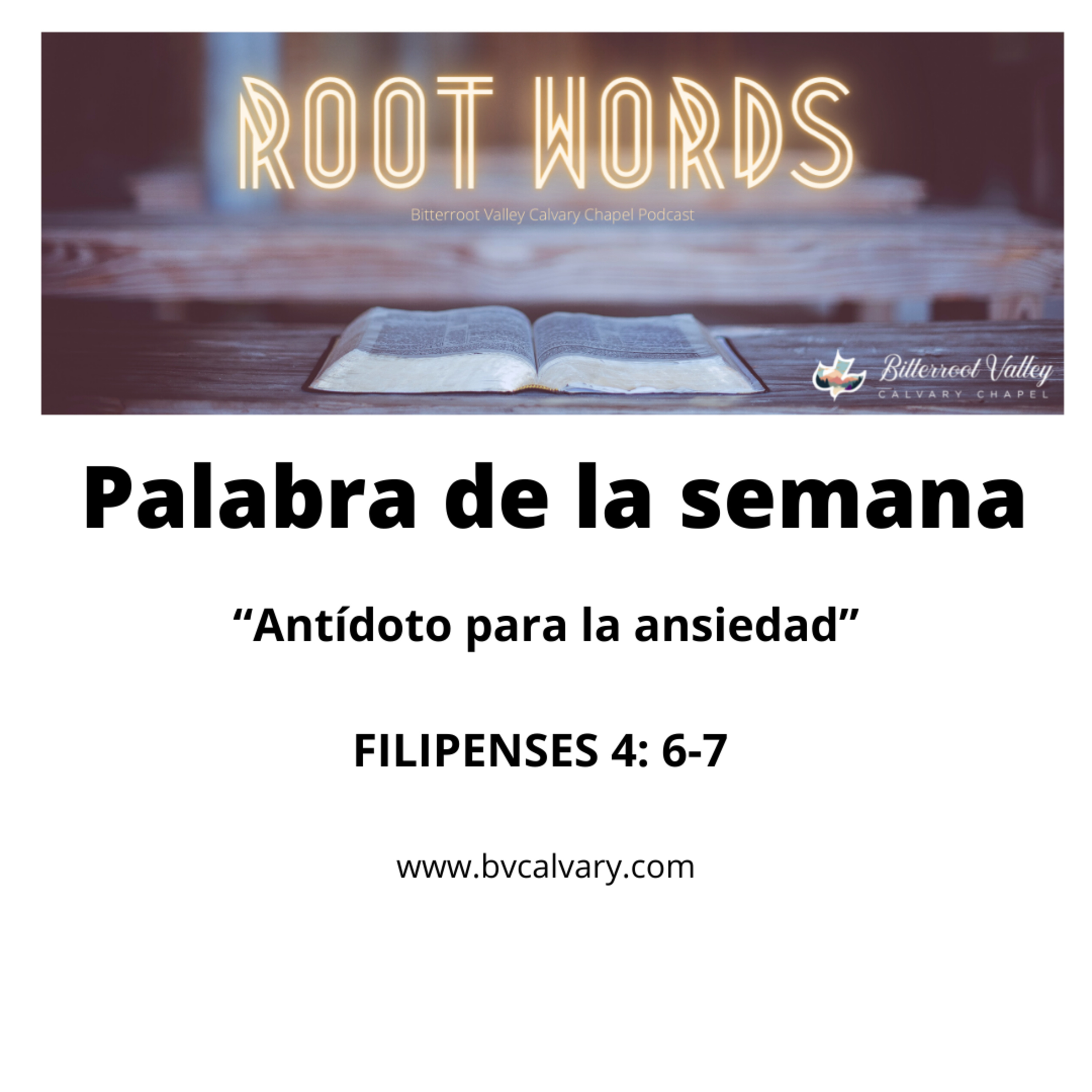 Palabra de la Semana "Antídoto para la ansiedad" FILIPENSES 4: 6-7 episode artwork