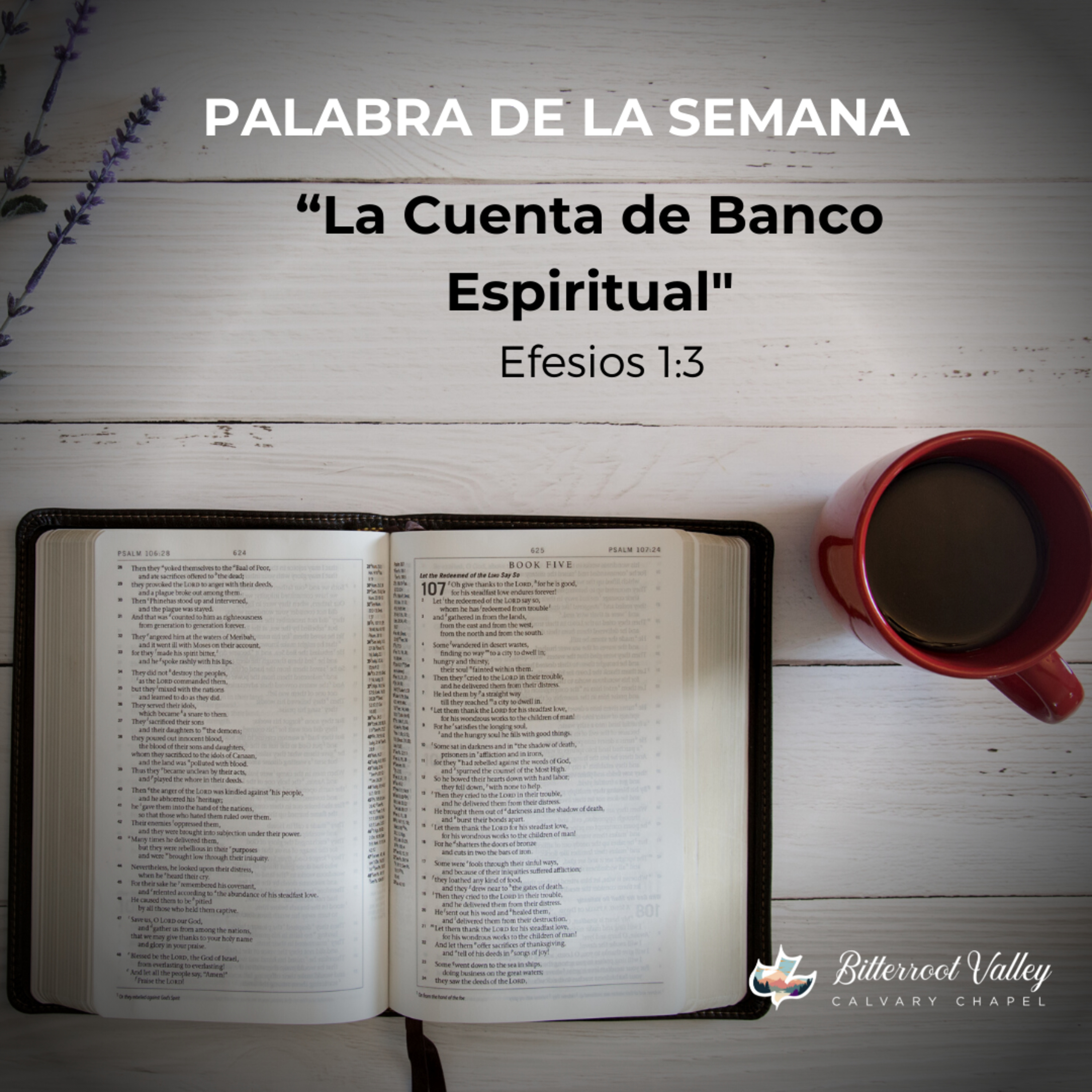 Palabra de la Semana “La Cuenta de Banco Espiritual" Efesios 1:3 episode artwork