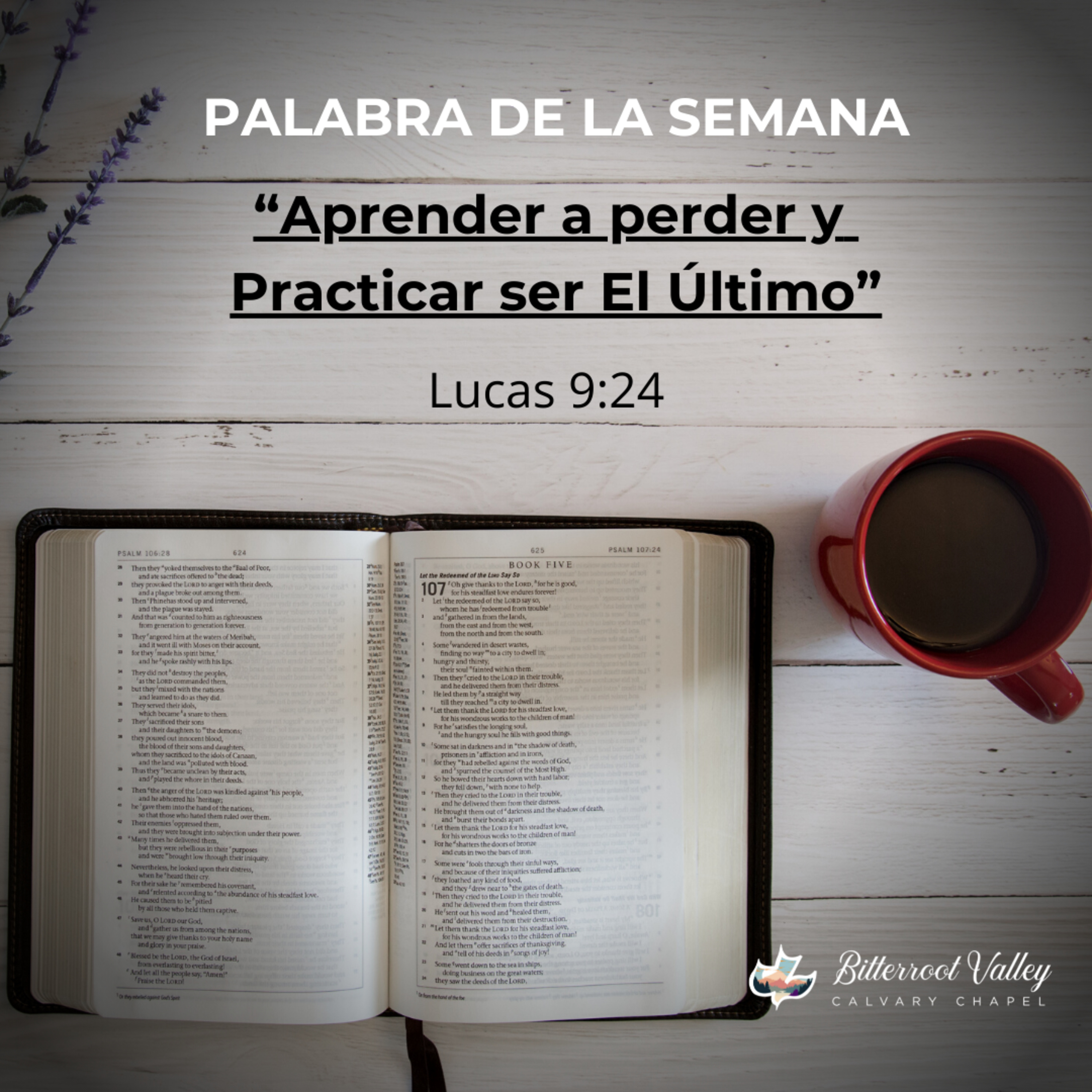 Palabra de la Semana “Aprender a Perder y Practicar Ser El Último” Lucas 9:24  episode artwork
