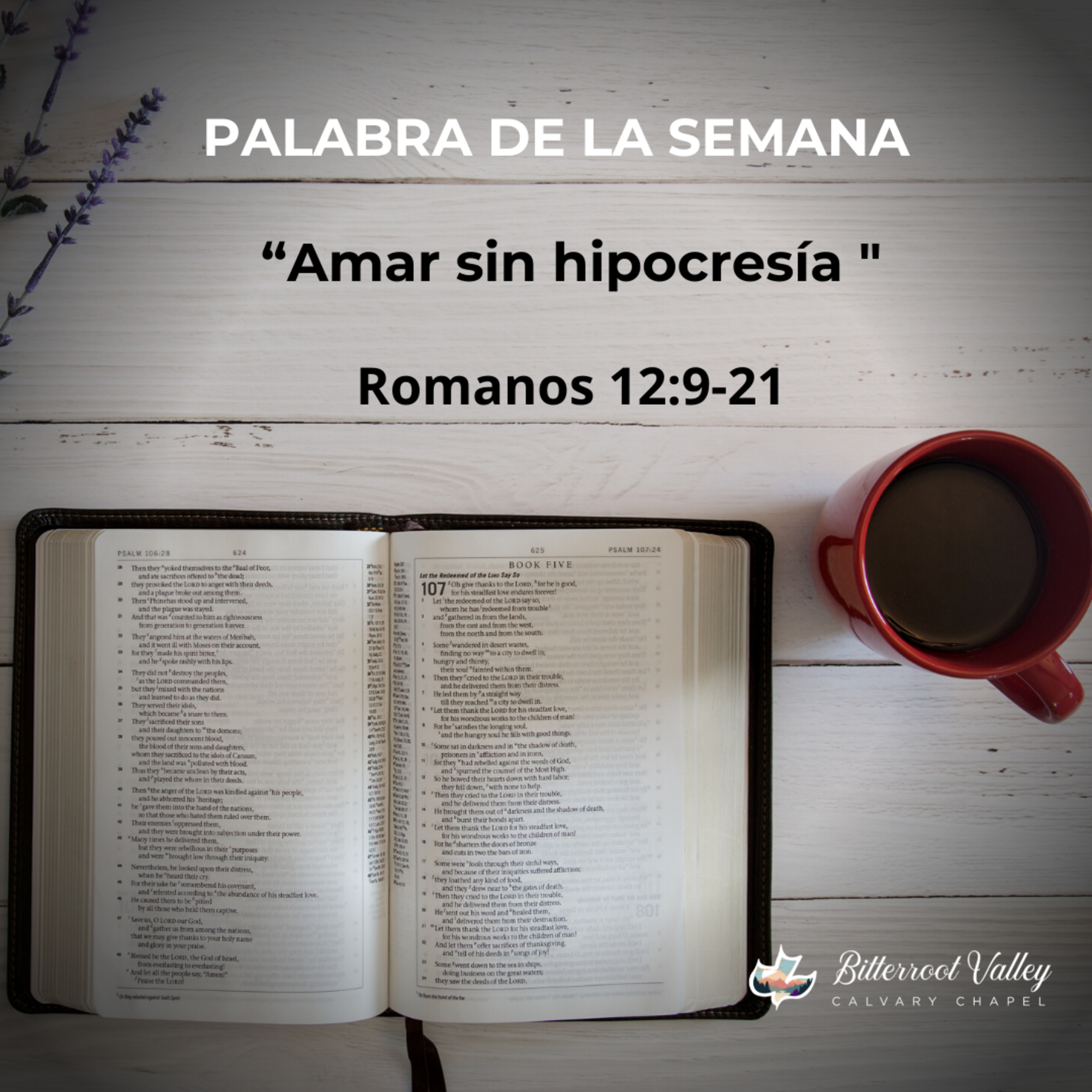 La Palabra de La Semana Bitterroot Calvary Chapel en español