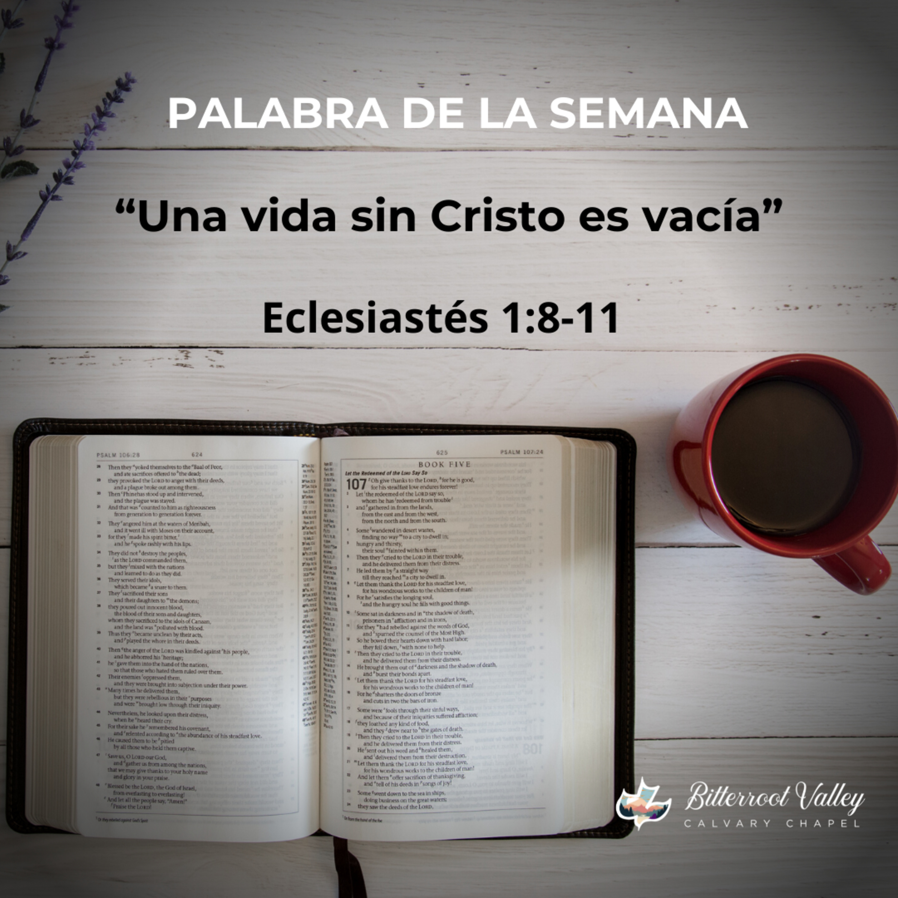 Palabra de la Semana “Una vida sin Cristo es vacía” Eclesiastés 1:8-11 episode artwork