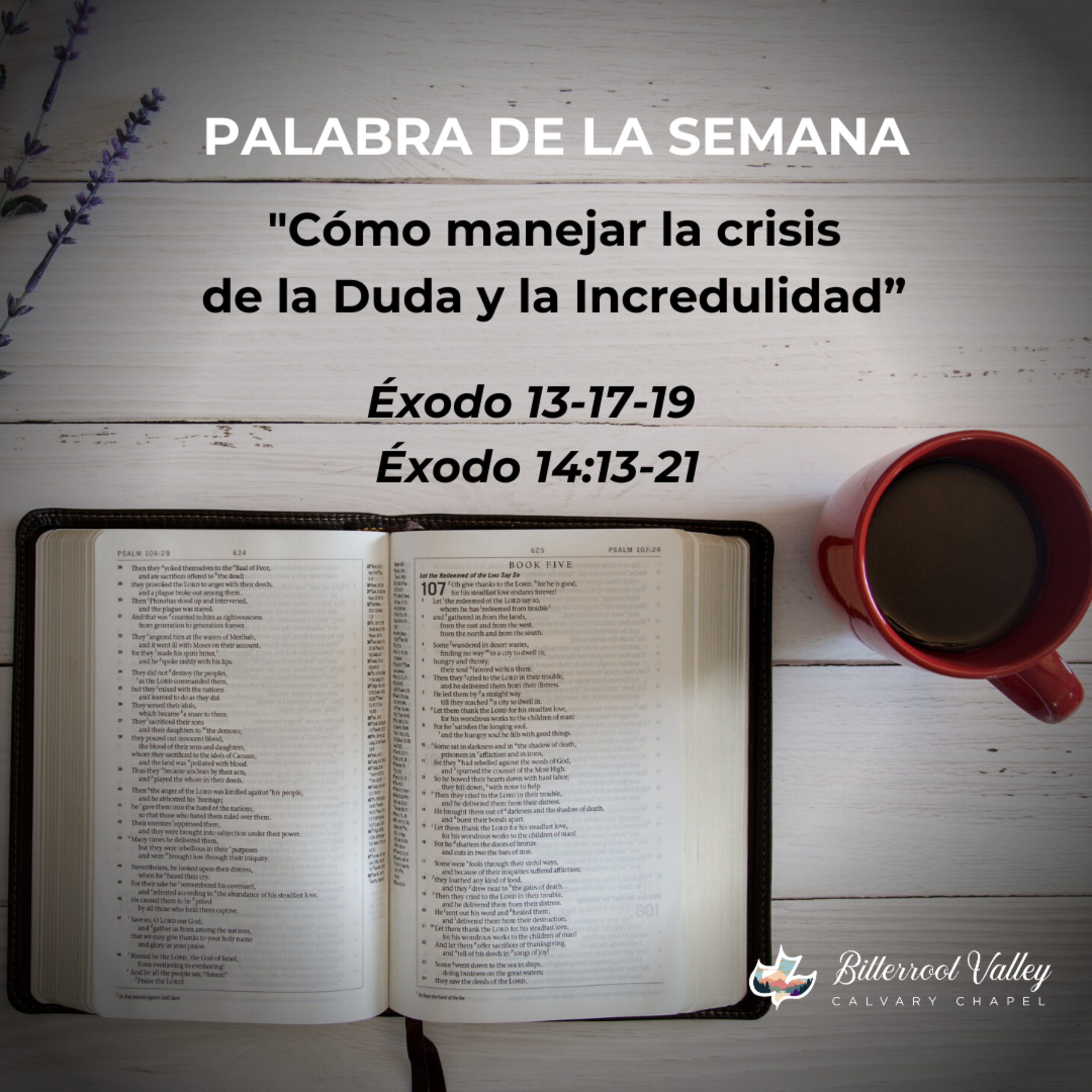 Palabra de la Semana “Cómo Manejar La Crisis de La Duda y La Incredulidad” Éxodo 13-17-19 Éxodo 14:13-21 episode artwork