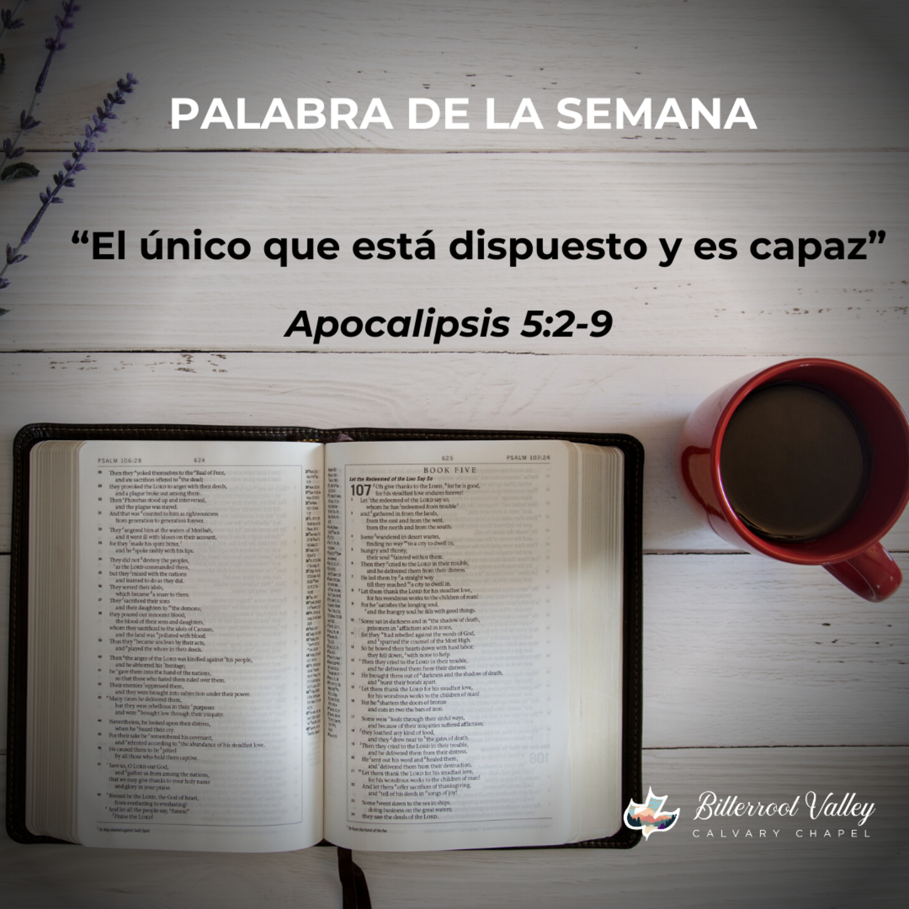 Palabra de la Semana “El único que está dispuesto y es capaz” Apocalipsis 5:2-9  episode artwork