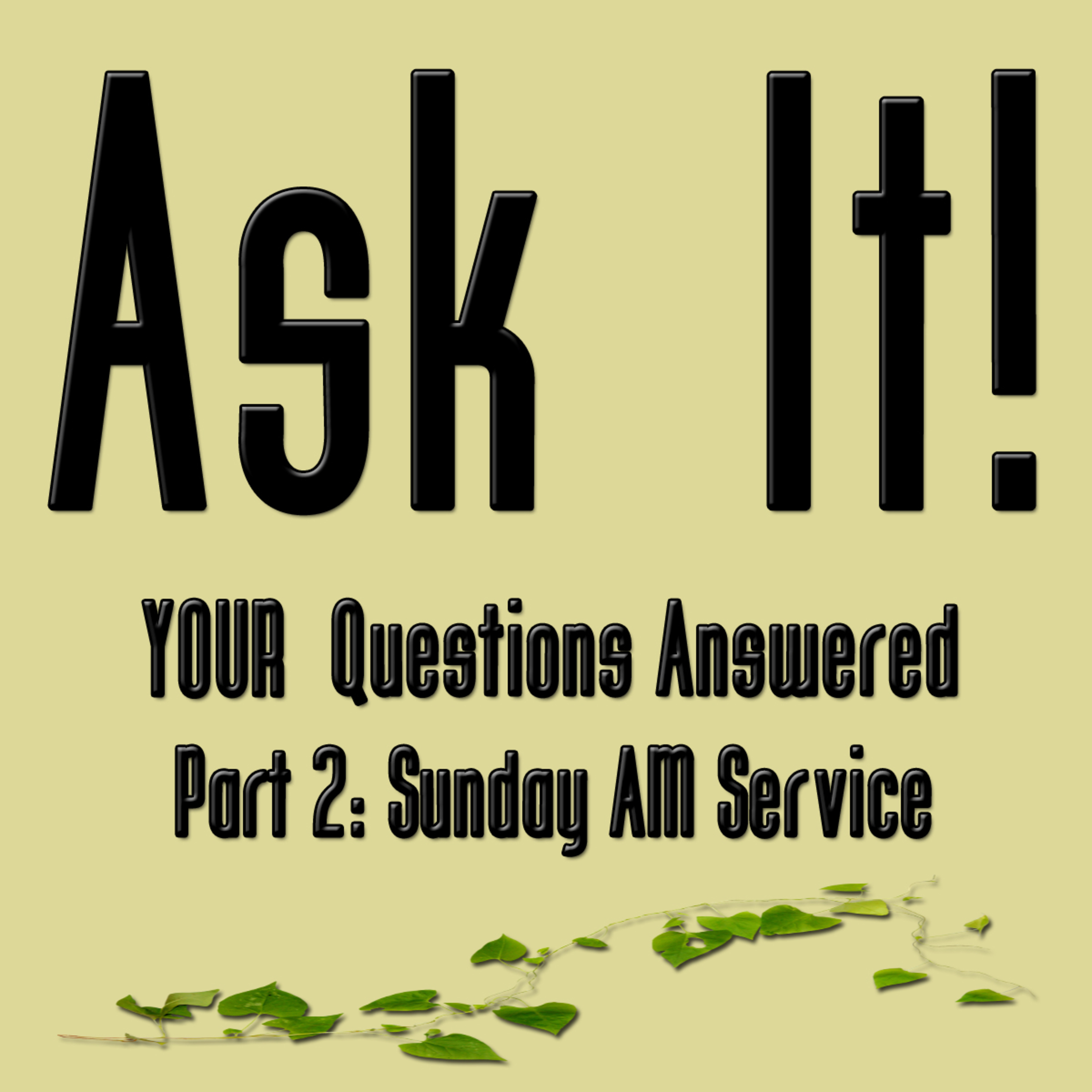 Ask It Your Questions Answered Part 2 Sunday Oct 17, 2021 with Bill Corley and Dionne Salmonds episode artwork