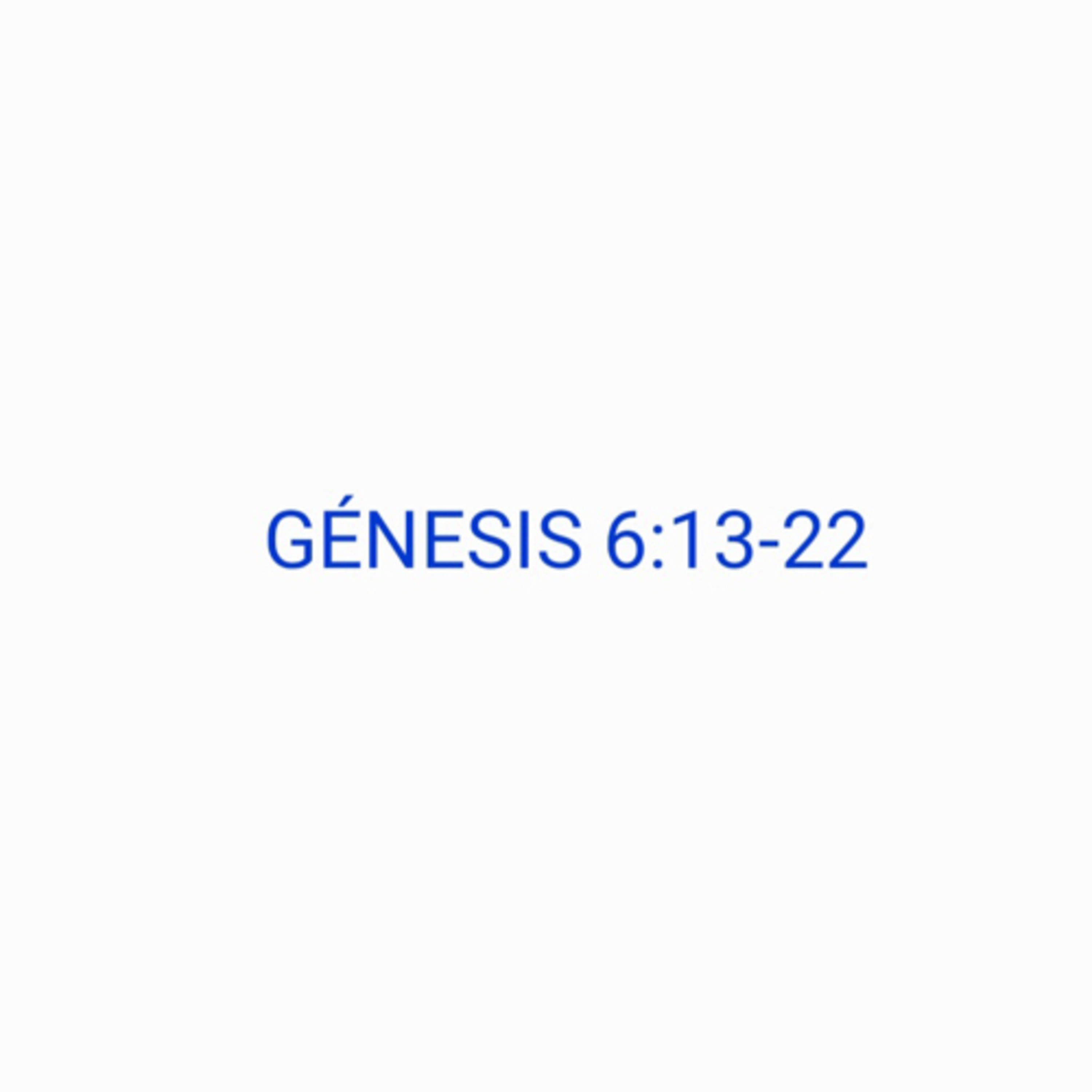 Génesis 6:13-22
