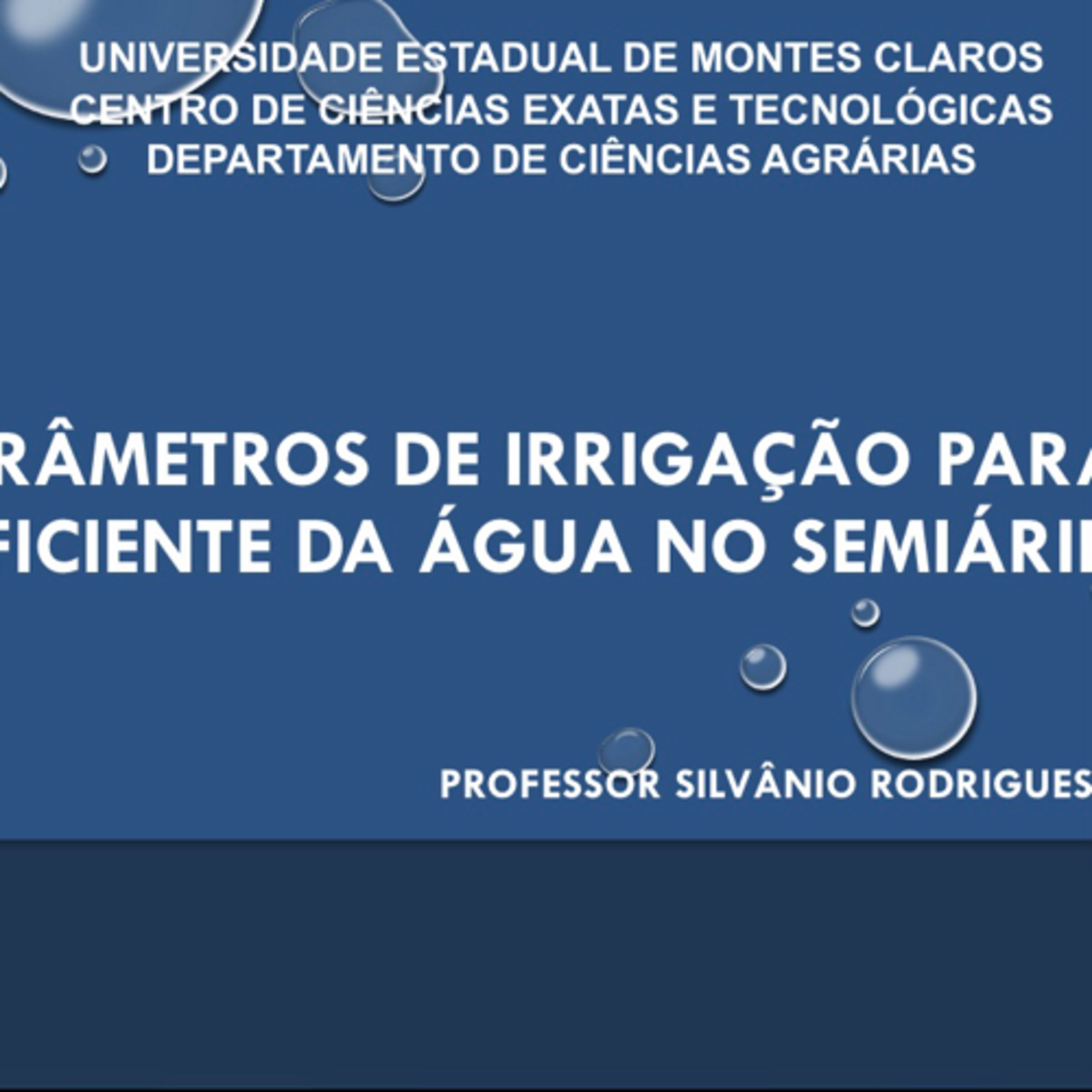LIVE: Eficiência do uso da água na produção animal e vegetal