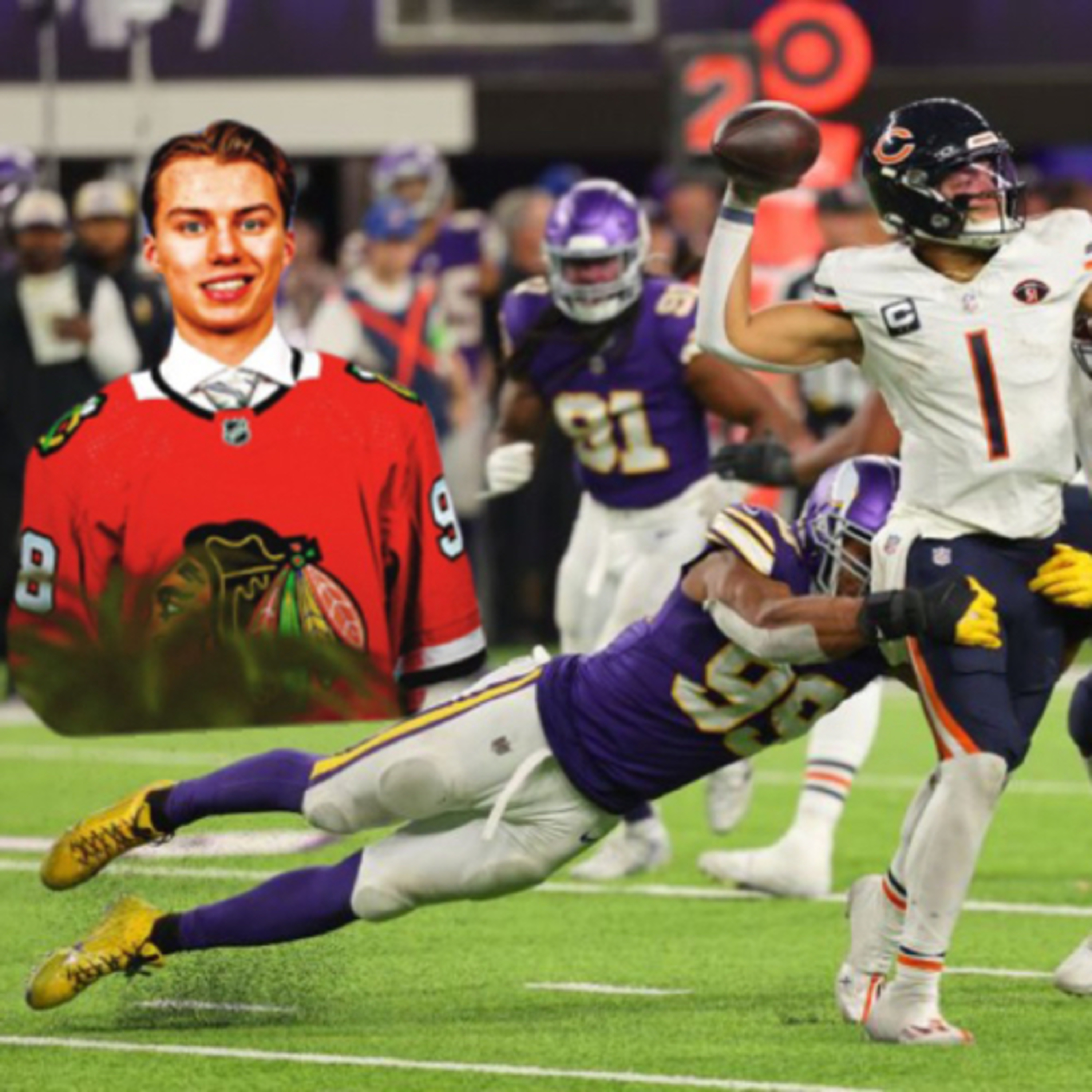The Connor Bedard Era, Is Justin Fields the guy?, Who should replace Eberflus? episode artwork