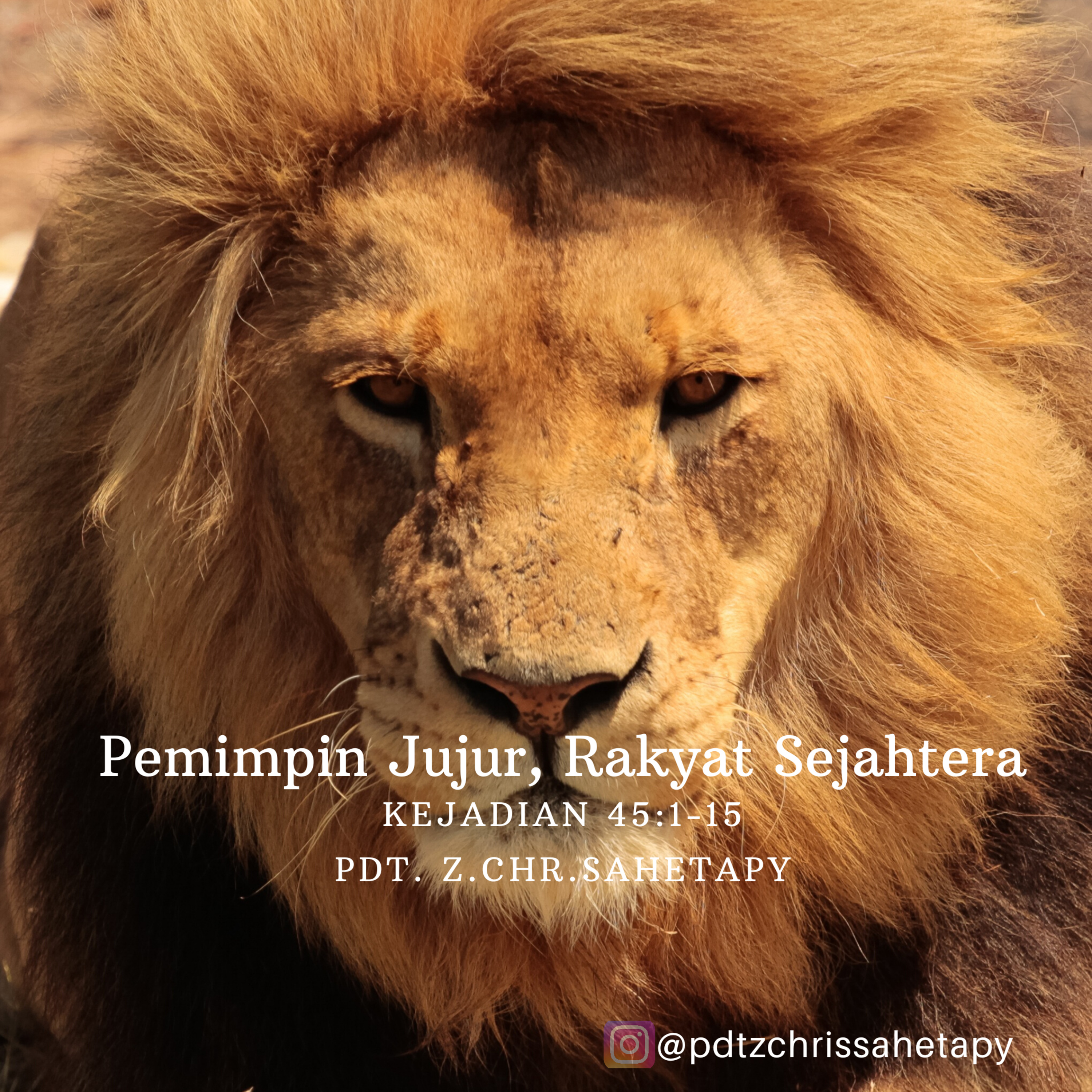 Pemimpin Jujur, Rakyat Sejahtera - Pdt.Z.Chris Sahetapy