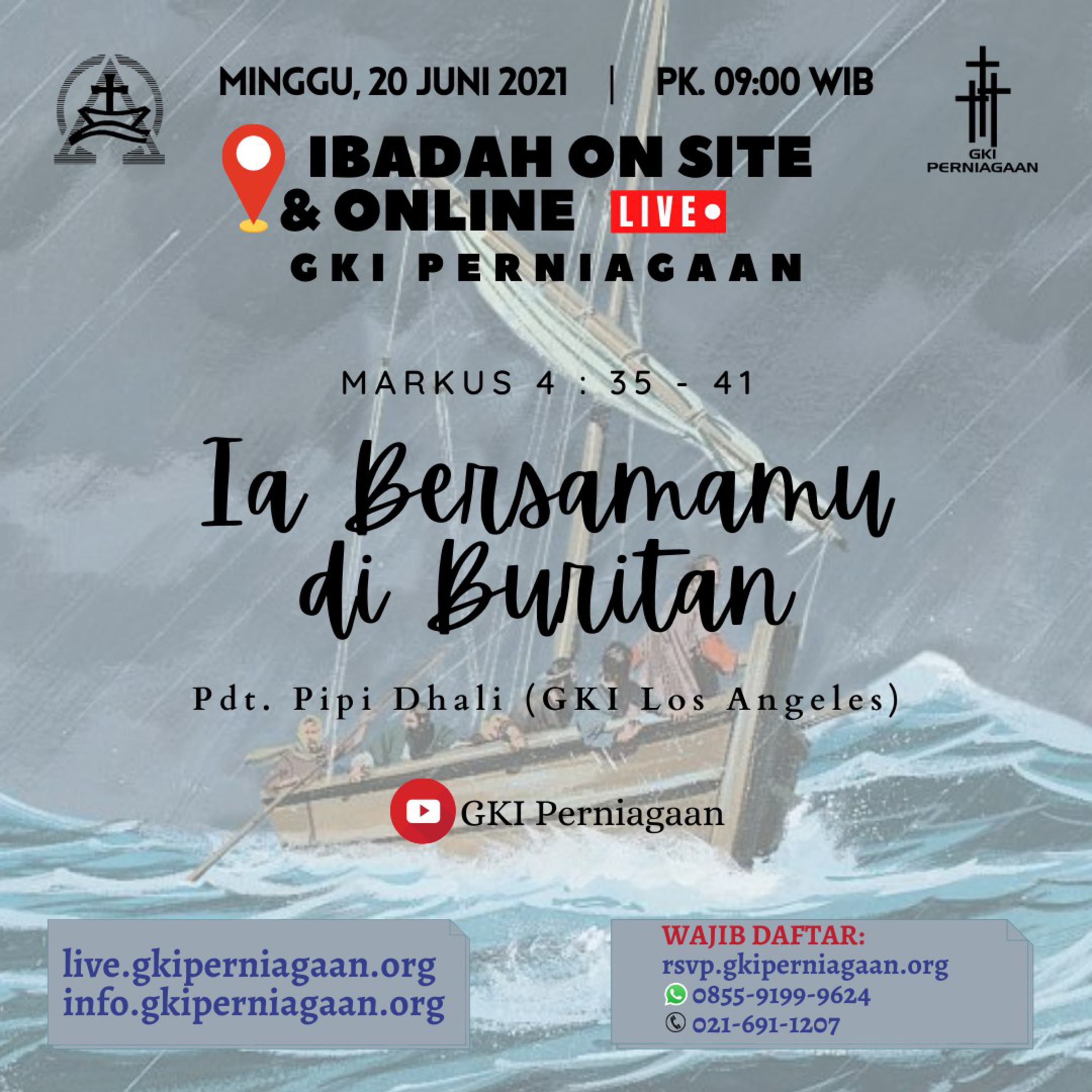 Khotbah : Ia Bersamamu di Buritan