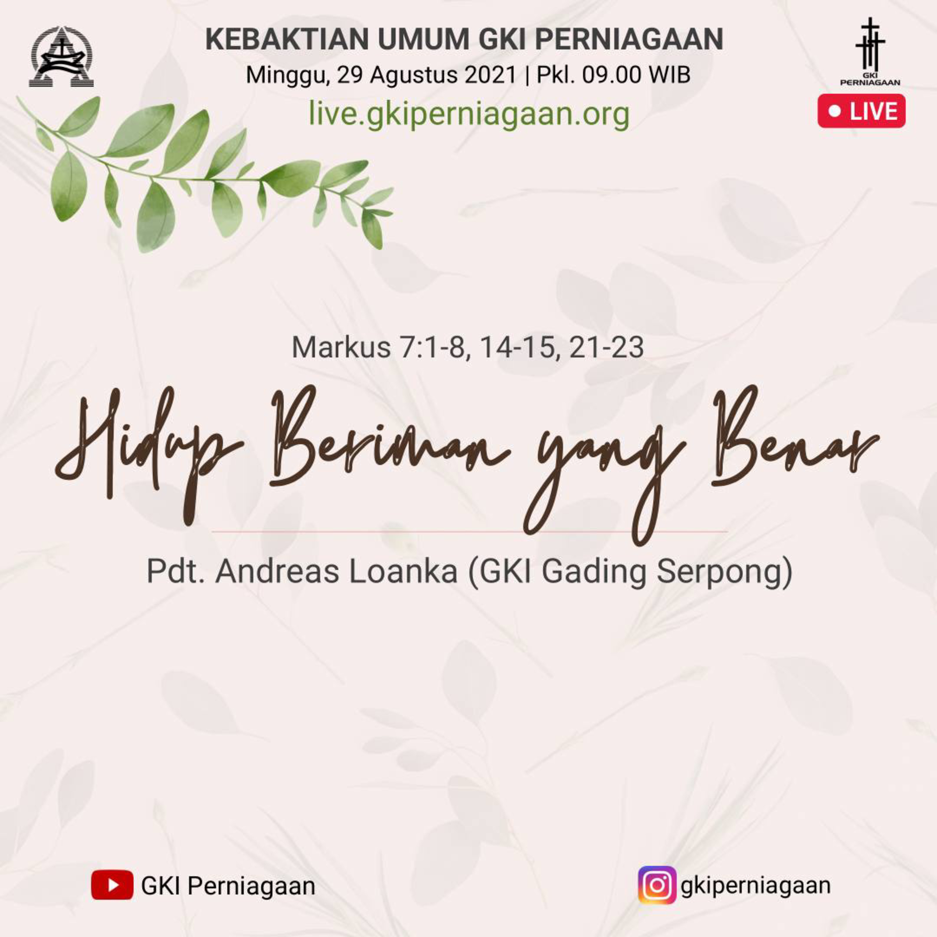 khotbah : Hidup Beriman yang Benar