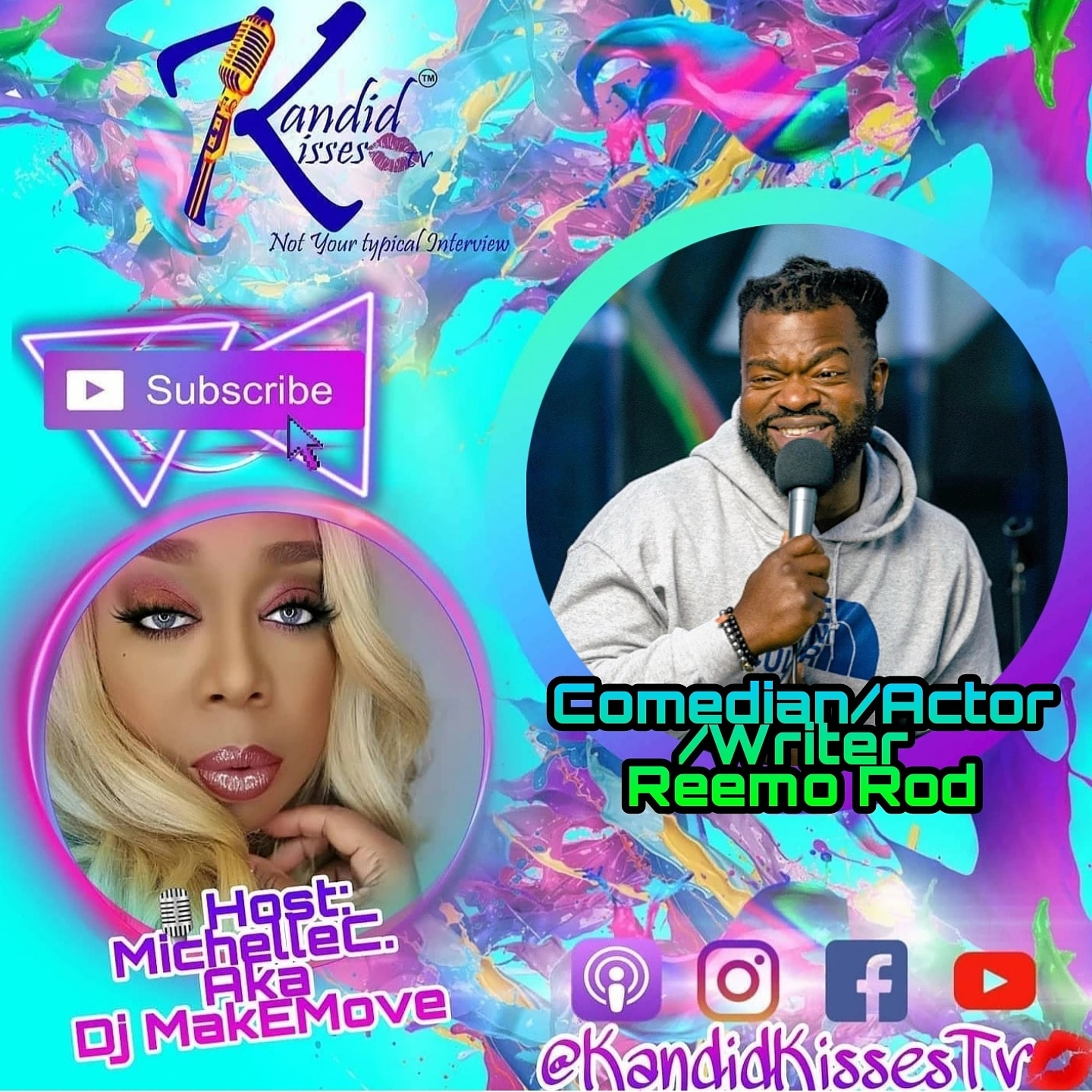 Kandid Kisses Tv {Not Your Typical Interview) with Comedian/Writer/Actor Reemo Rod episode artwork