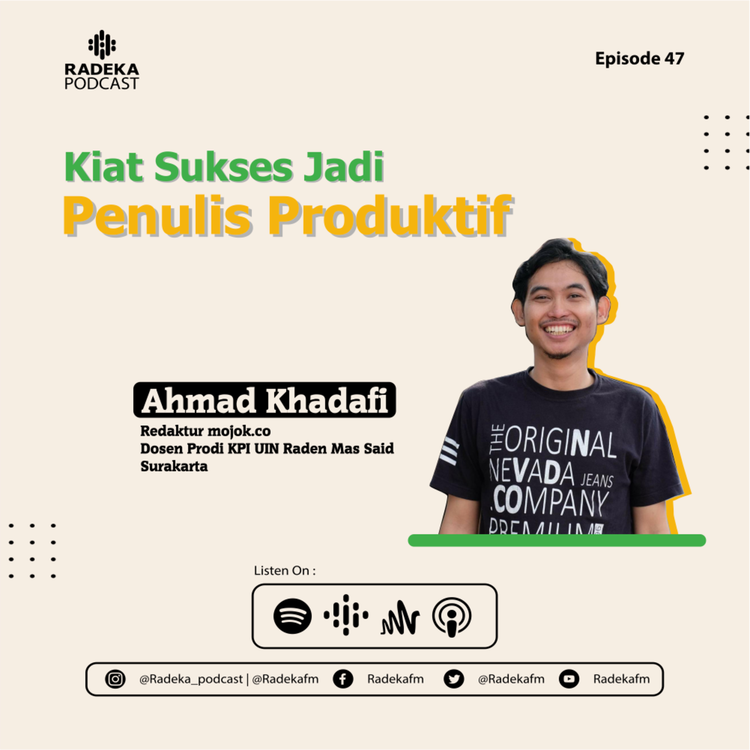Kiat Sukses Jadi Penulis Produktif episode artwork