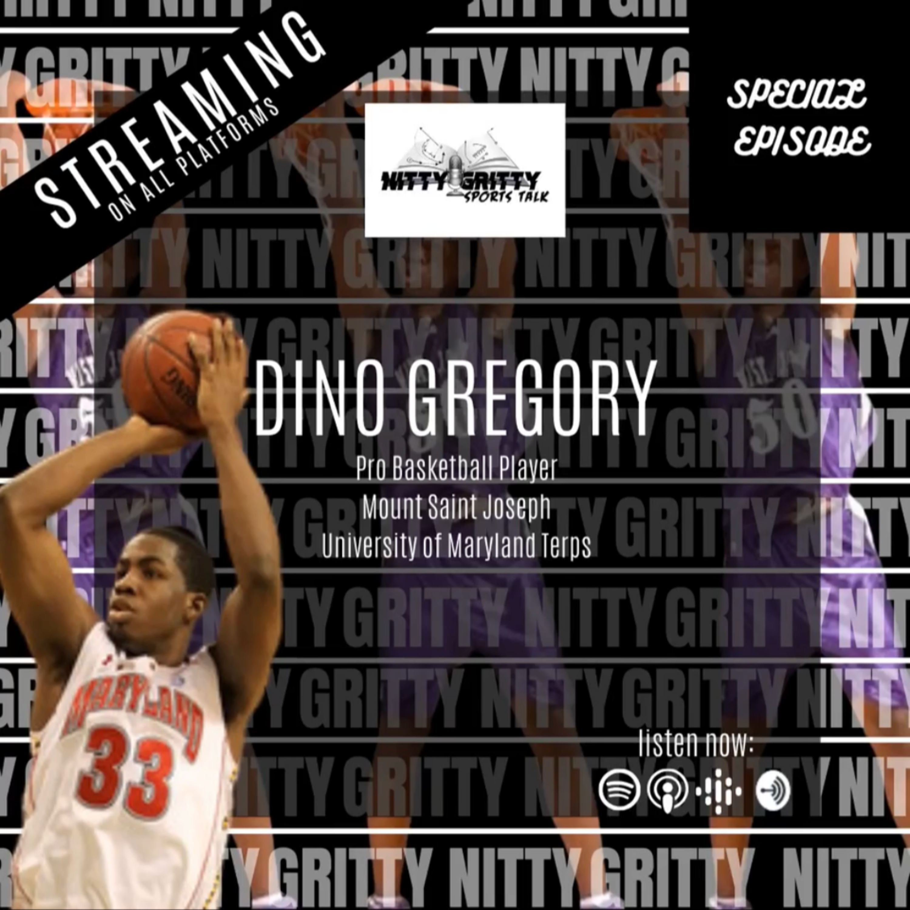 Nitty Gritty Special Edition ft. Dino Gregory, Pro Basketball Player, Former Univ. Of Maryland and Mount St. Joe Star episode artwork