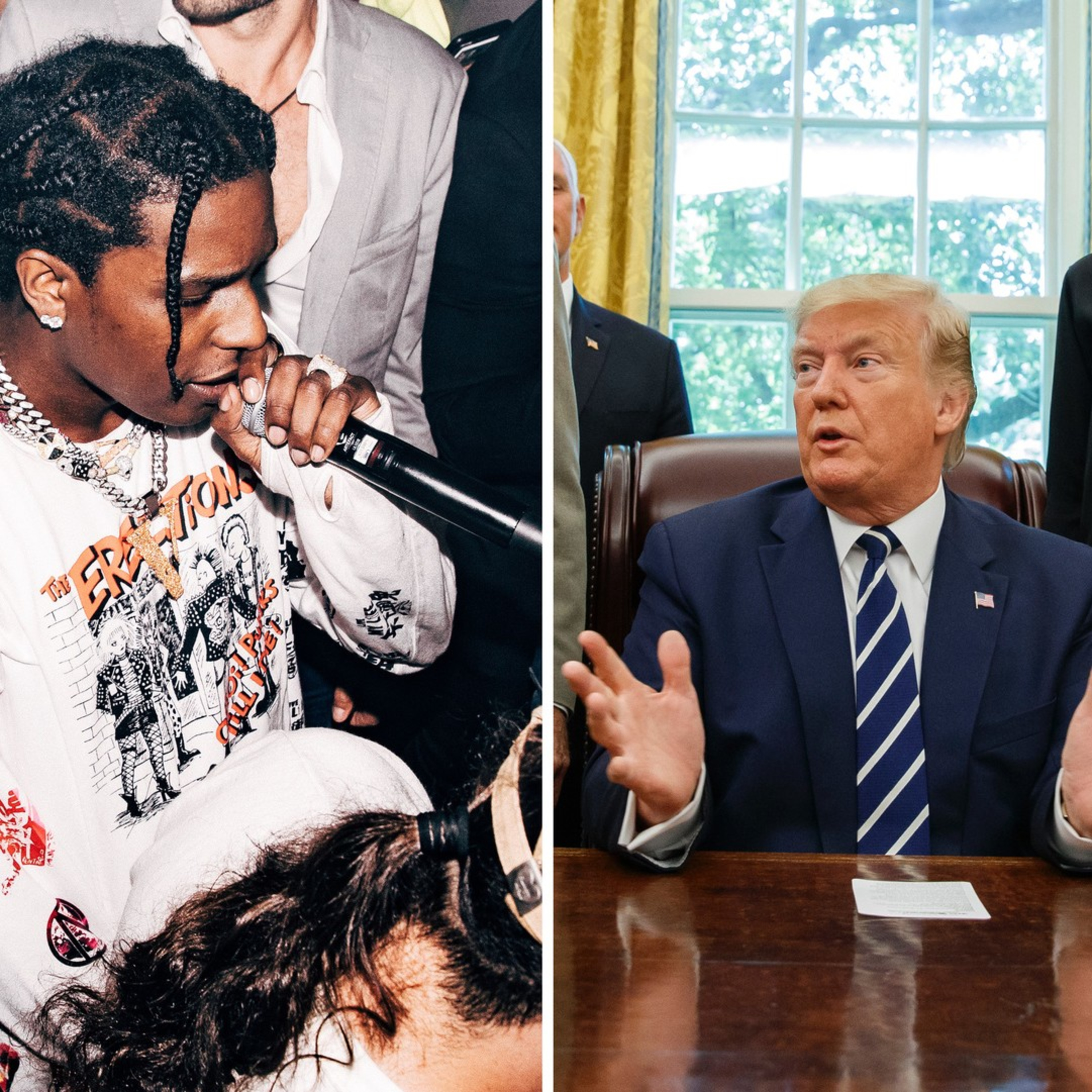 ASAP ROCKY GETS HELP FROM TRUMP & EAZY-E SUGE KNIGHT INCIDENT