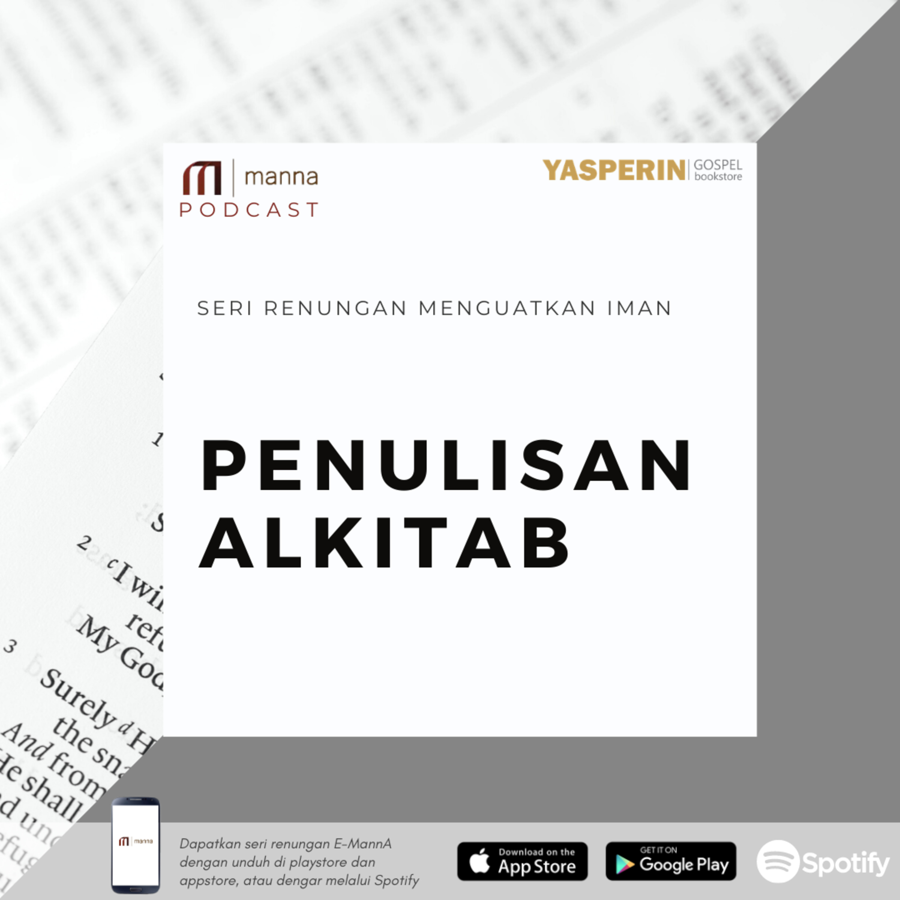 Renungan (43) - PENULISAN ALKITAB (1) episode artwork