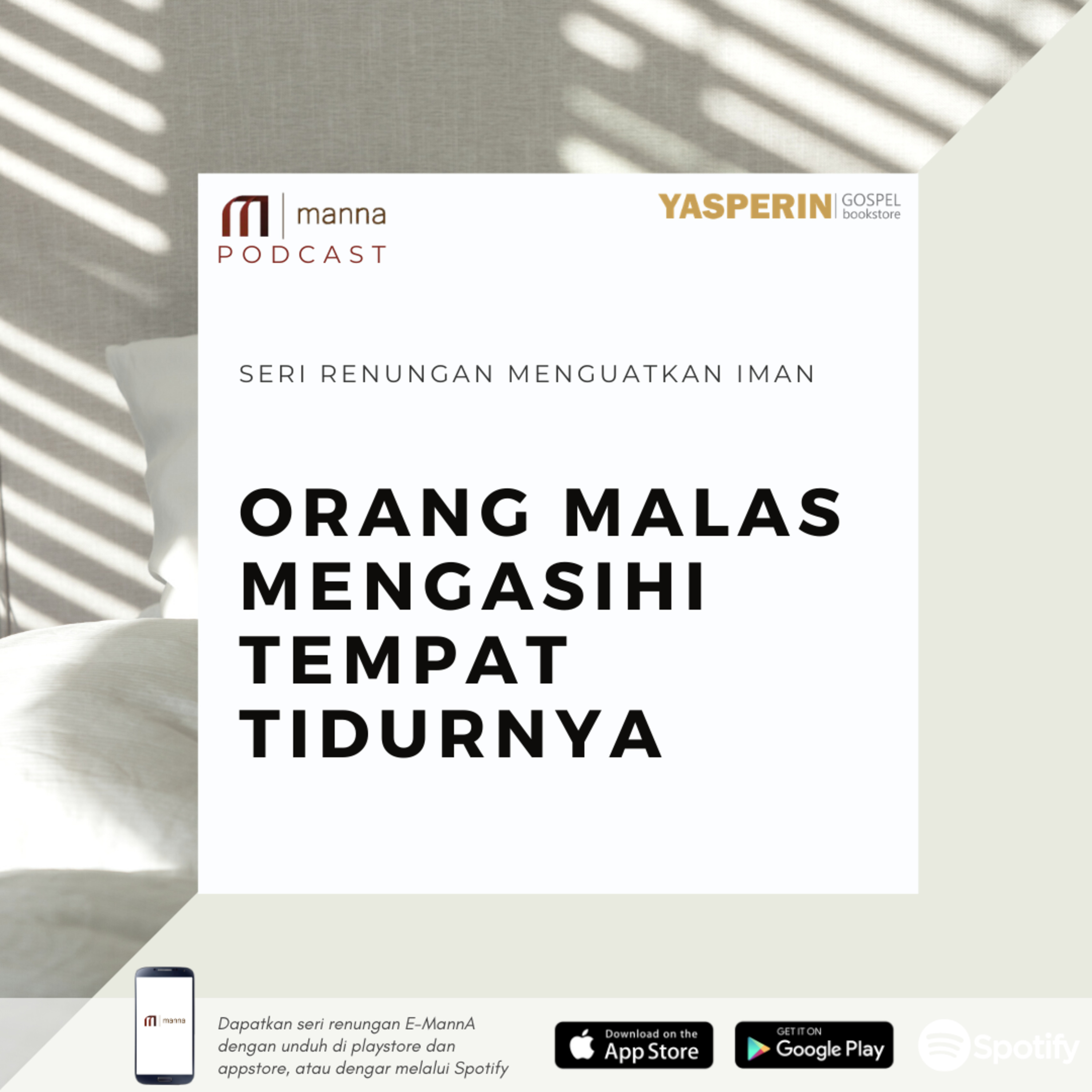 Renungan (46) - ORANG MALAS, MENGASIHI TEMPAT TIDURNYA episode artwork
