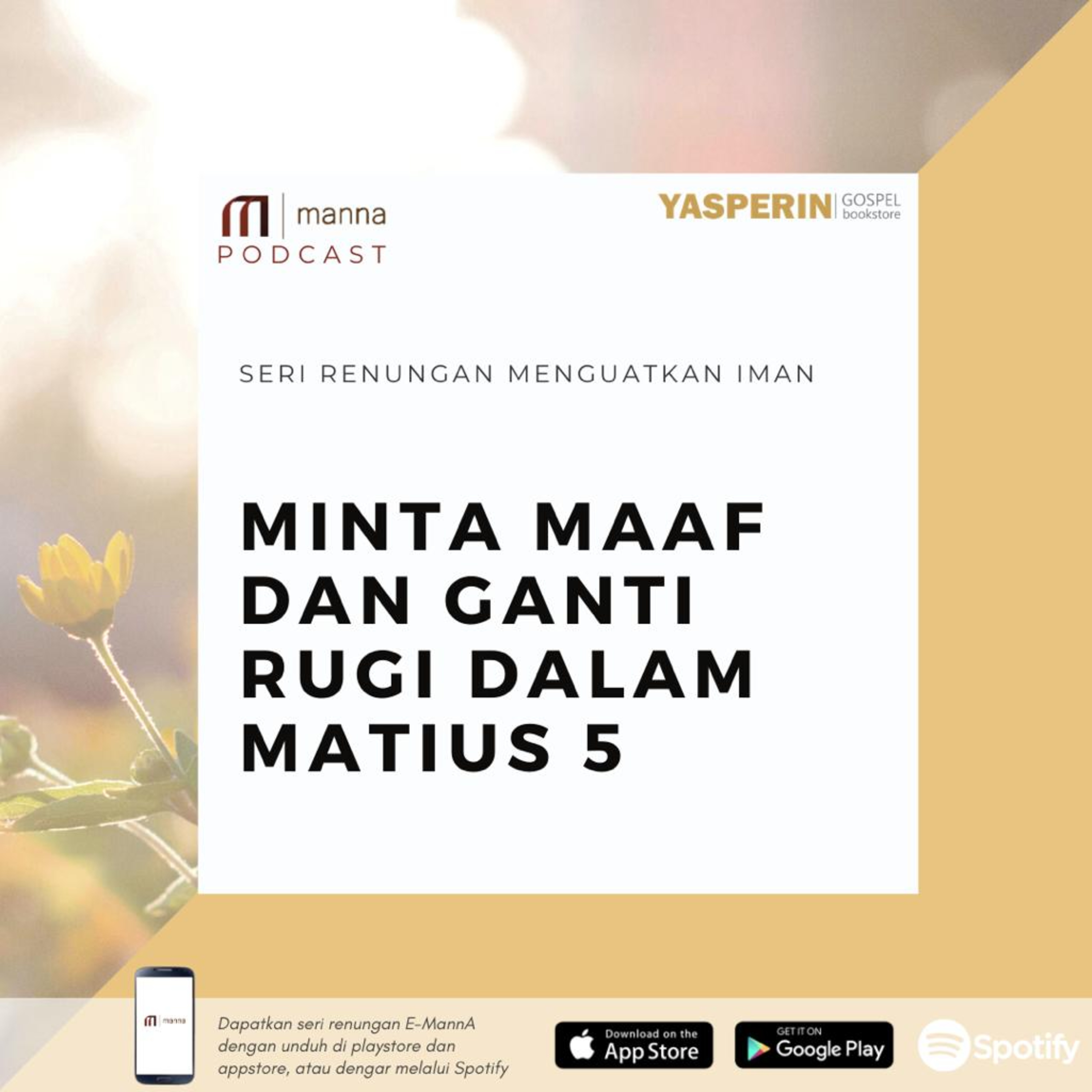 Renungan (59) - MINTA MAAF DAN GANTI RUGI DALAM MATIUS 5 episode artwork