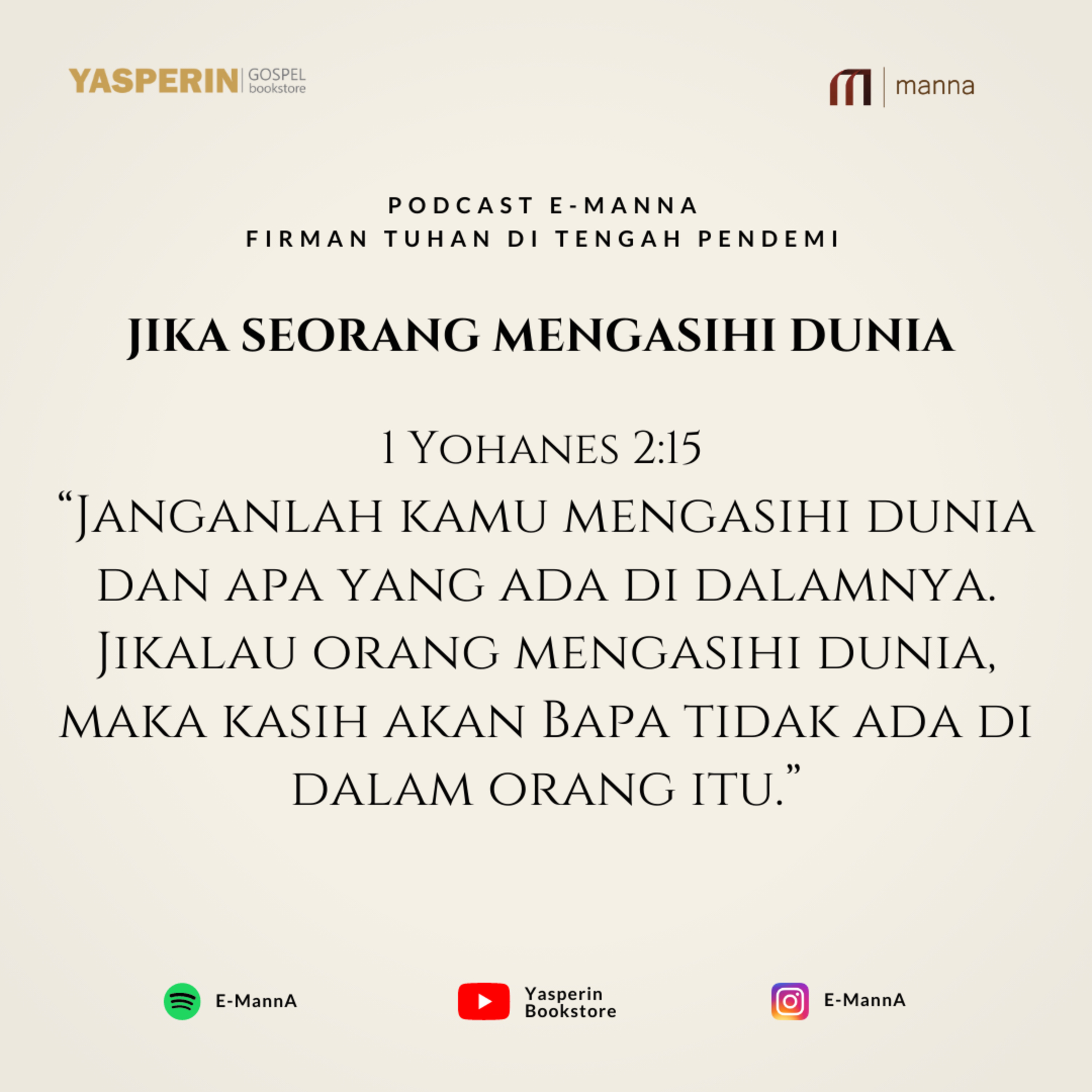 JIKA SEORANG MENGASIHI DUNIA (PODCAST) episode artwork