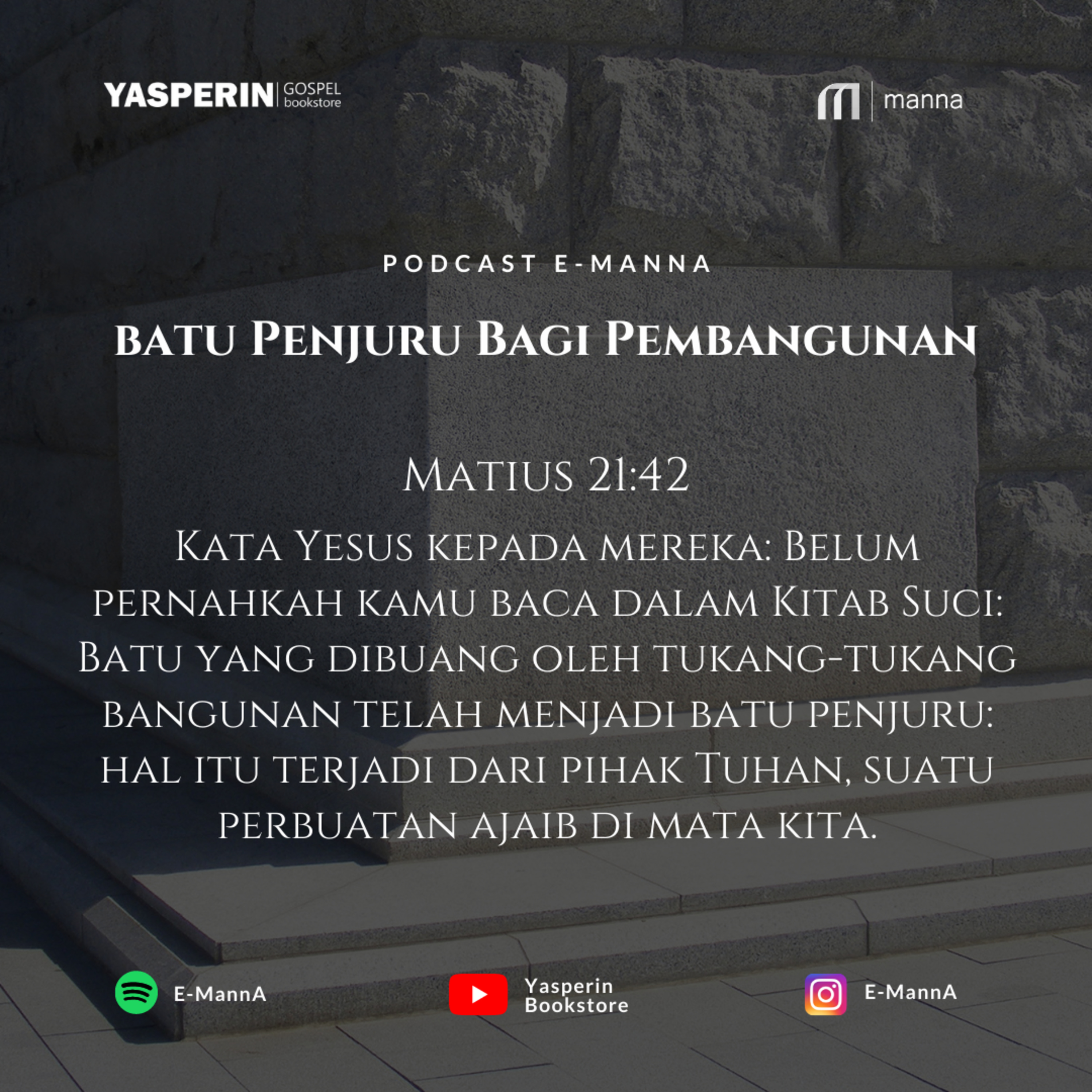 Batu Penjuru  Bagi Pembangunan (PODCAST) episode artwork