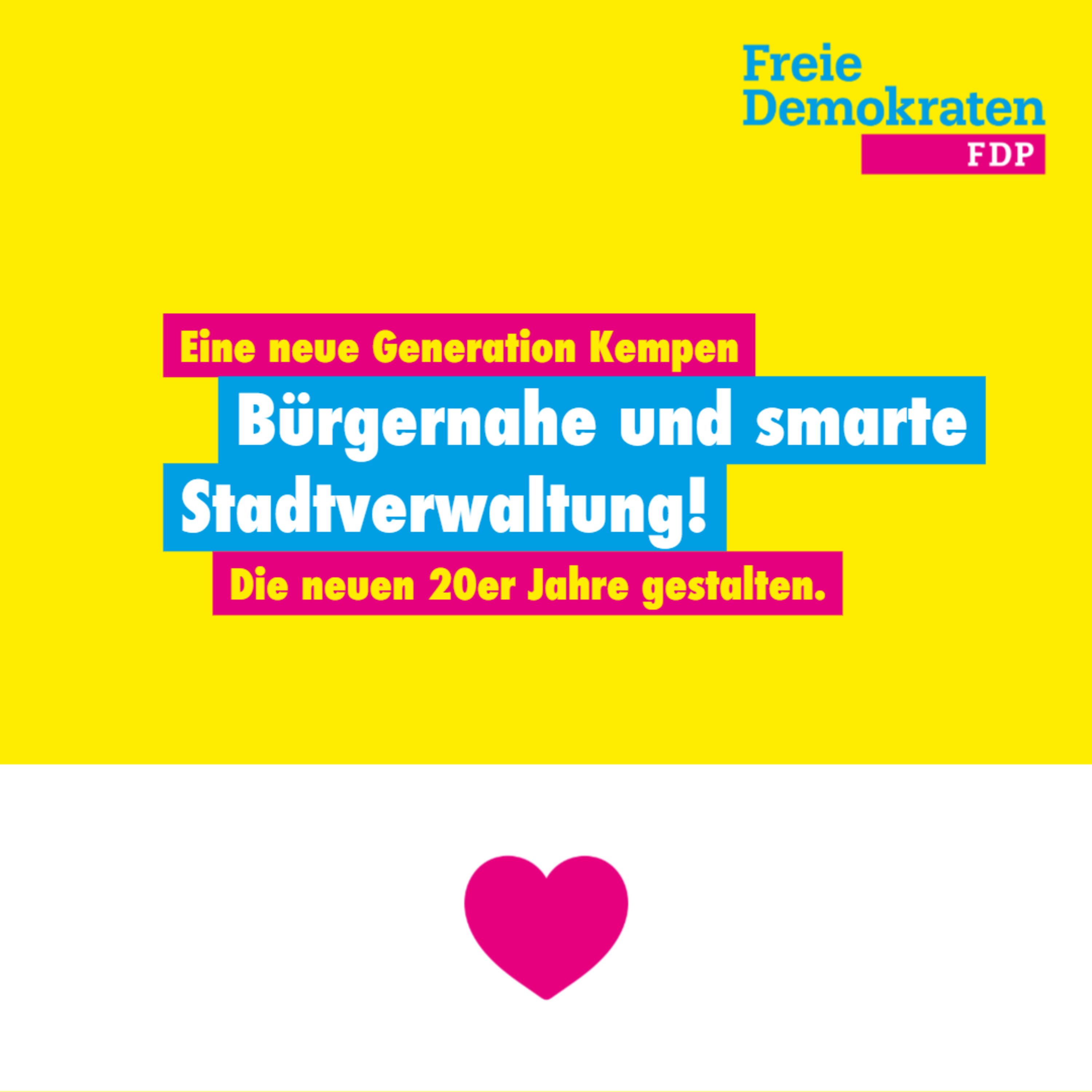 Eine neue Generation Kempen - Wahlprogramm der FDP (Bürgernahe & smarte Stadtverwaltung)