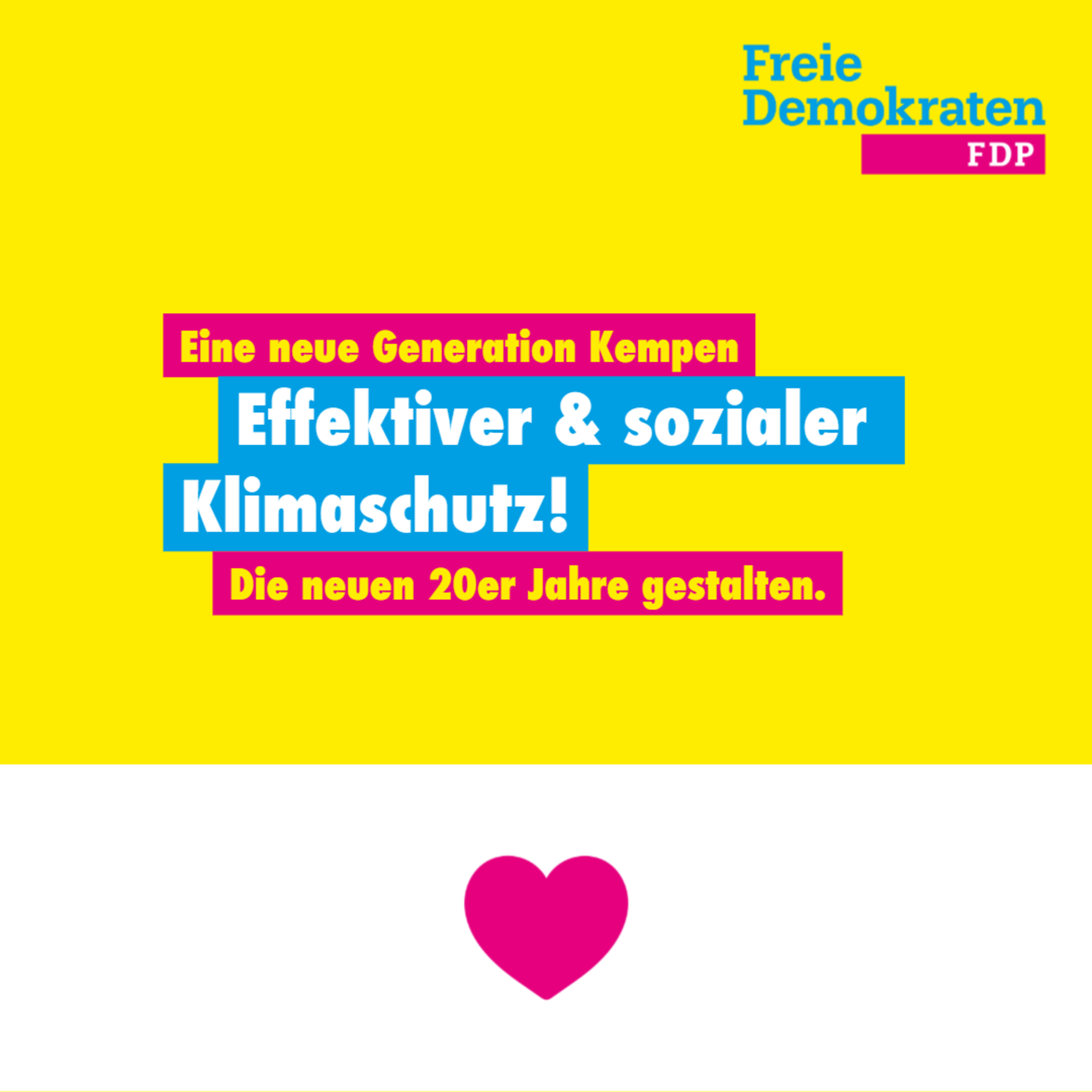 Eine neue Generation Kempen - Wahlprogramm der FDP (Effektiver & sozialer Klimaschutz)