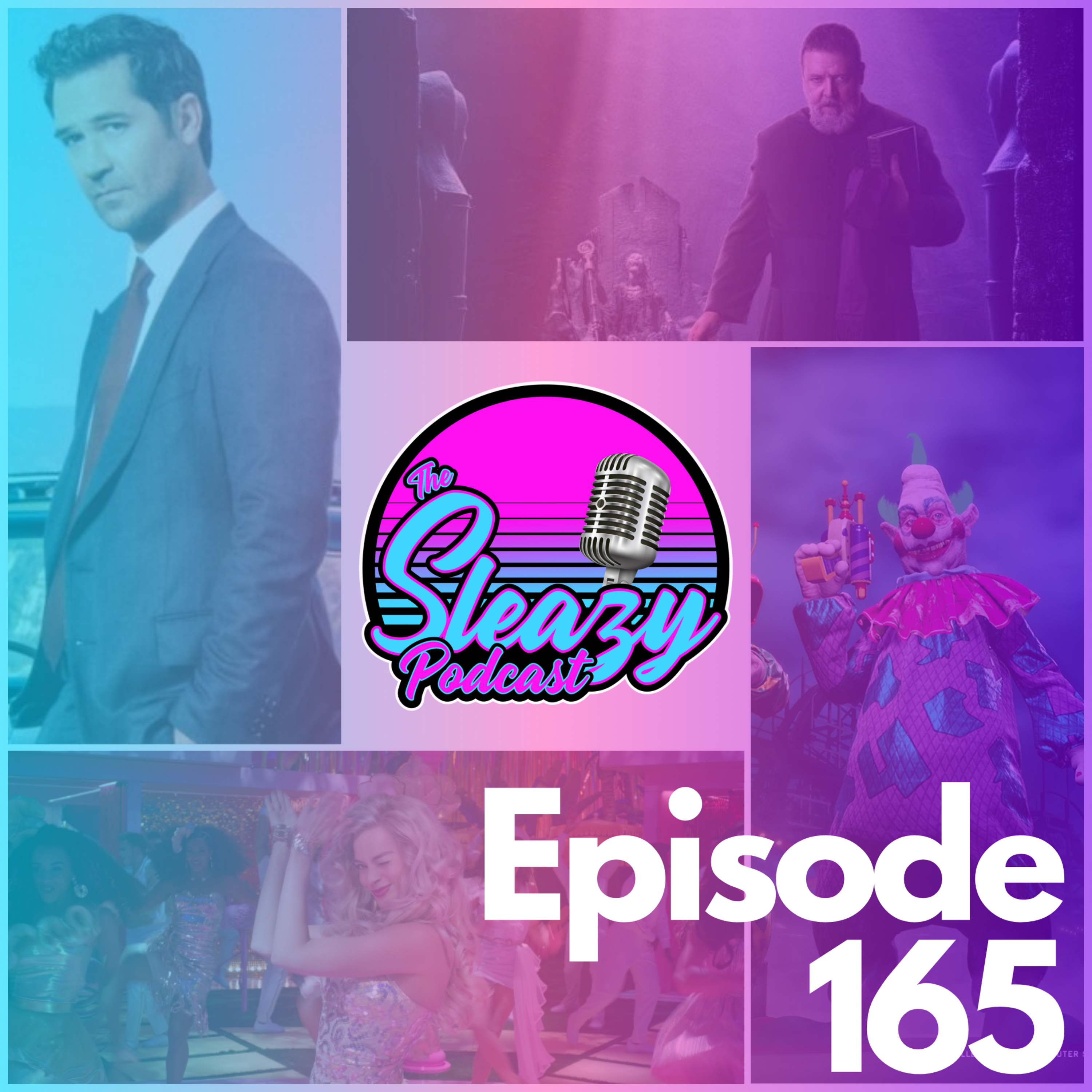 Episode 165 - Killer Klowns Game, Barbie, Lincoln Lawyer, The Popes Exorcist  episode artwork