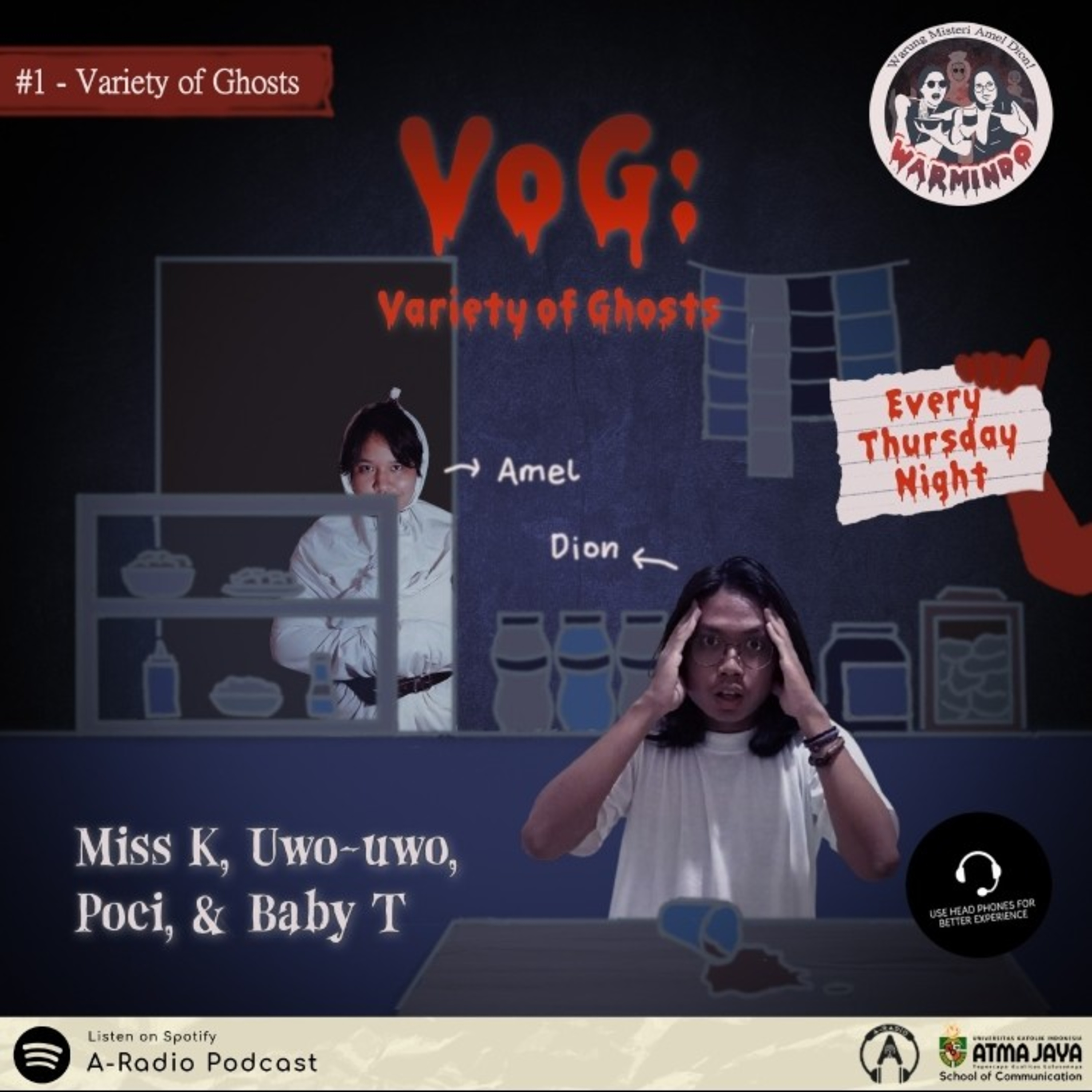WARMINDO #1 VOG: Variety of Ghosts (Miss K, Uwo-uwo, Poci, Baby T) episode artwork