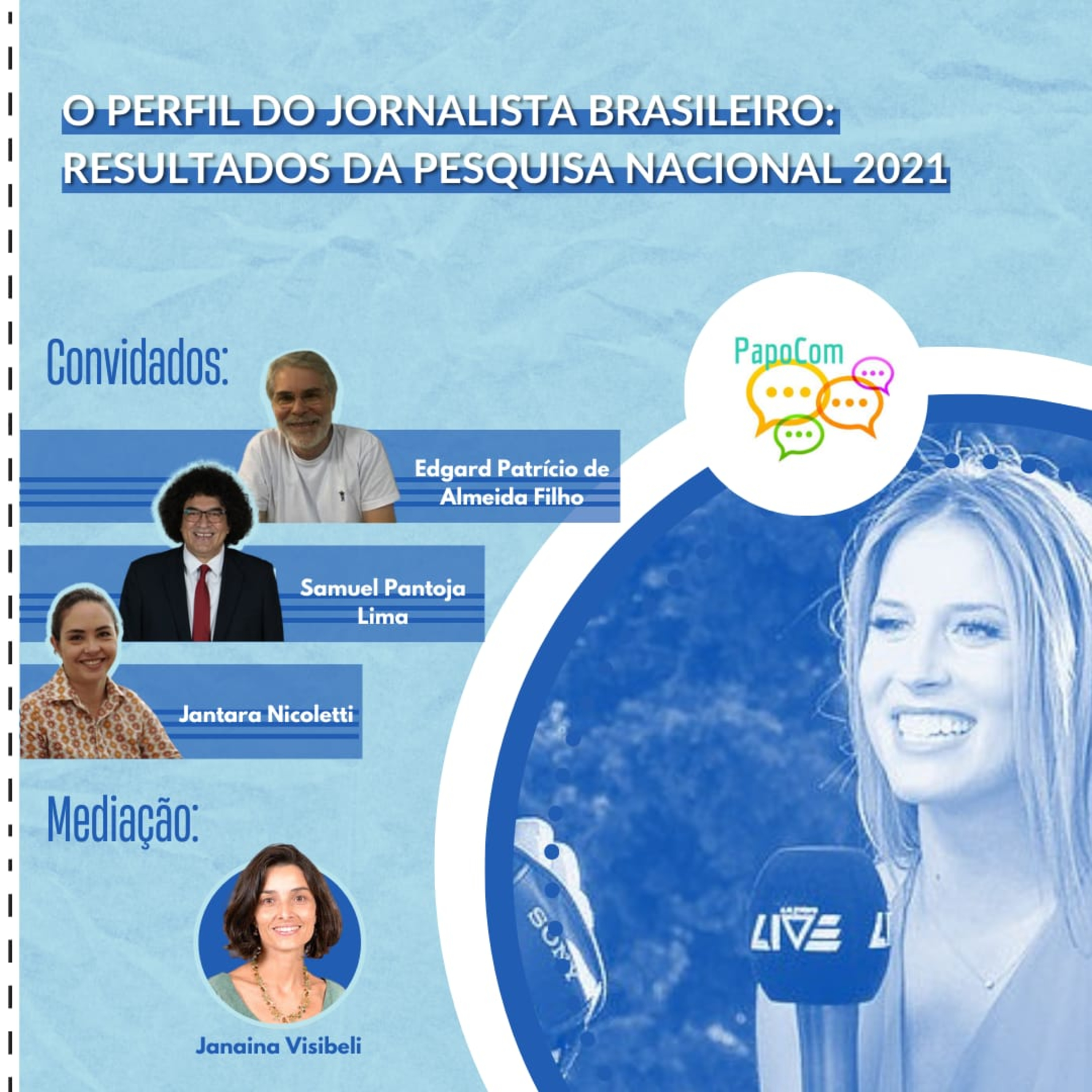 PapoCom #101 - O perfil do jornalista brasileiro: resultados da pesquisa nacional 2021 (Sbpjor em Redes) episode artwork
