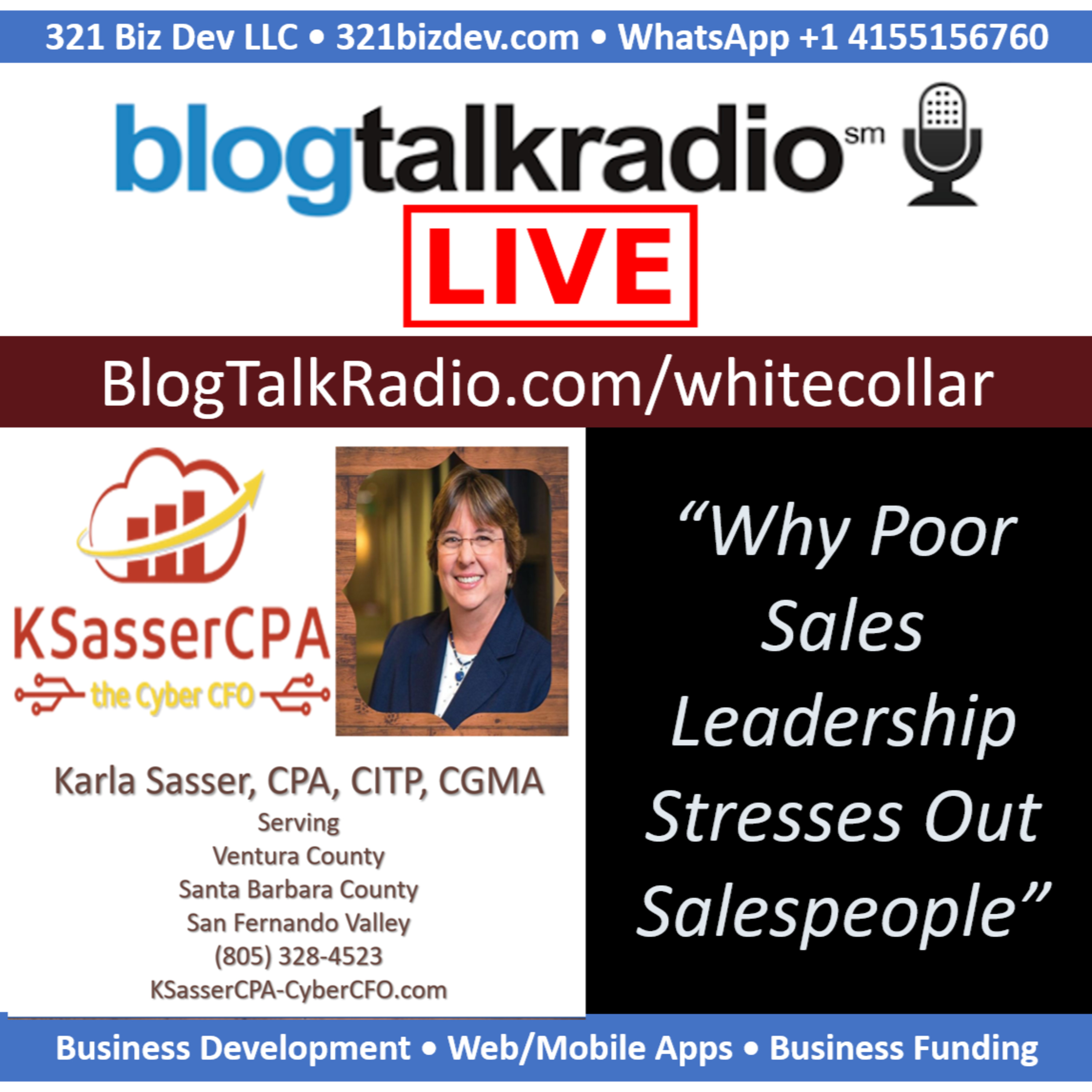 Live From BlogTalkRadio-March 04 2020-How Poor Sales Leadership Stresses Out Salespeople episode artwork