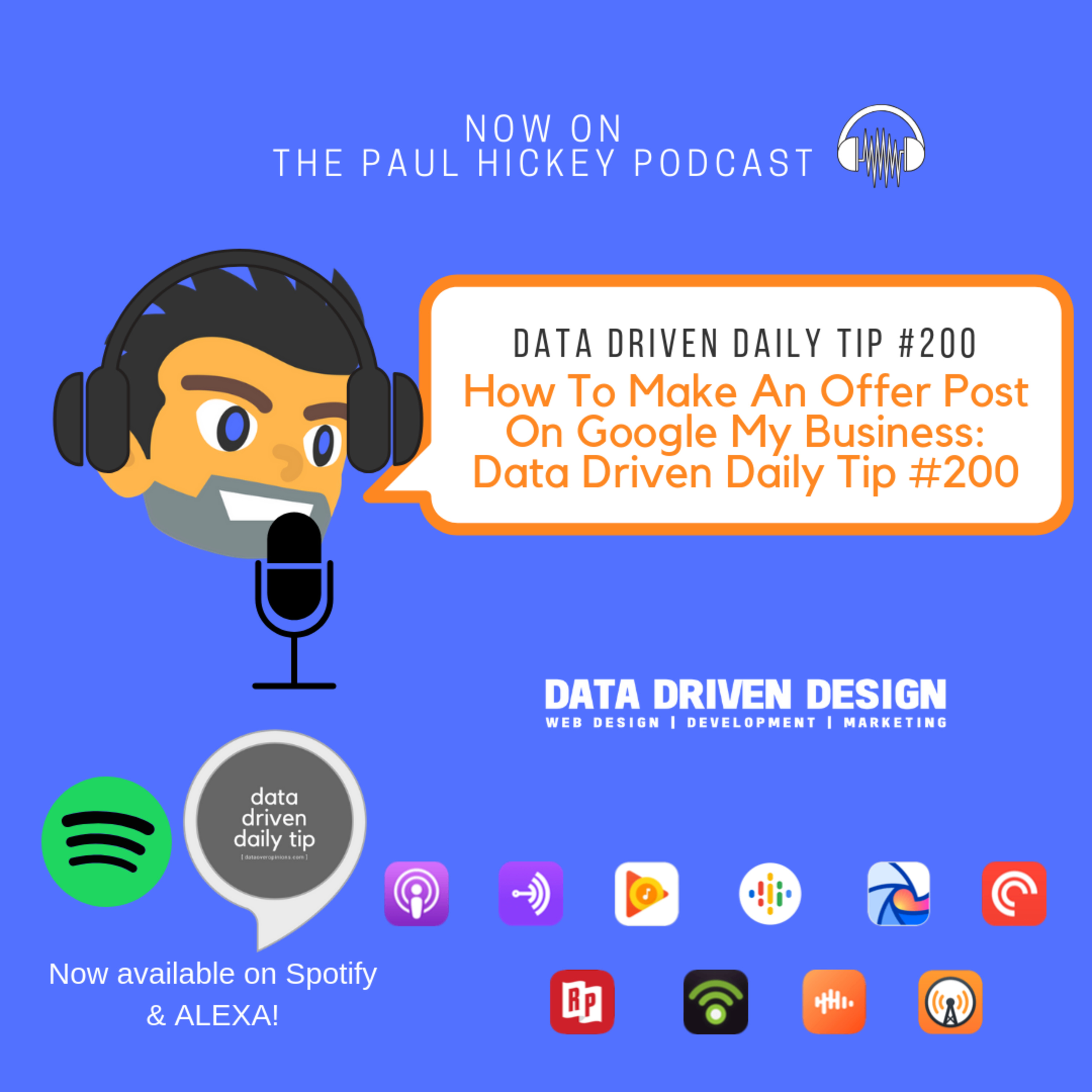 Ep.78 How To Make An Offer Post On Google My Business - Data Driven Daily Tip 200 episode artwork