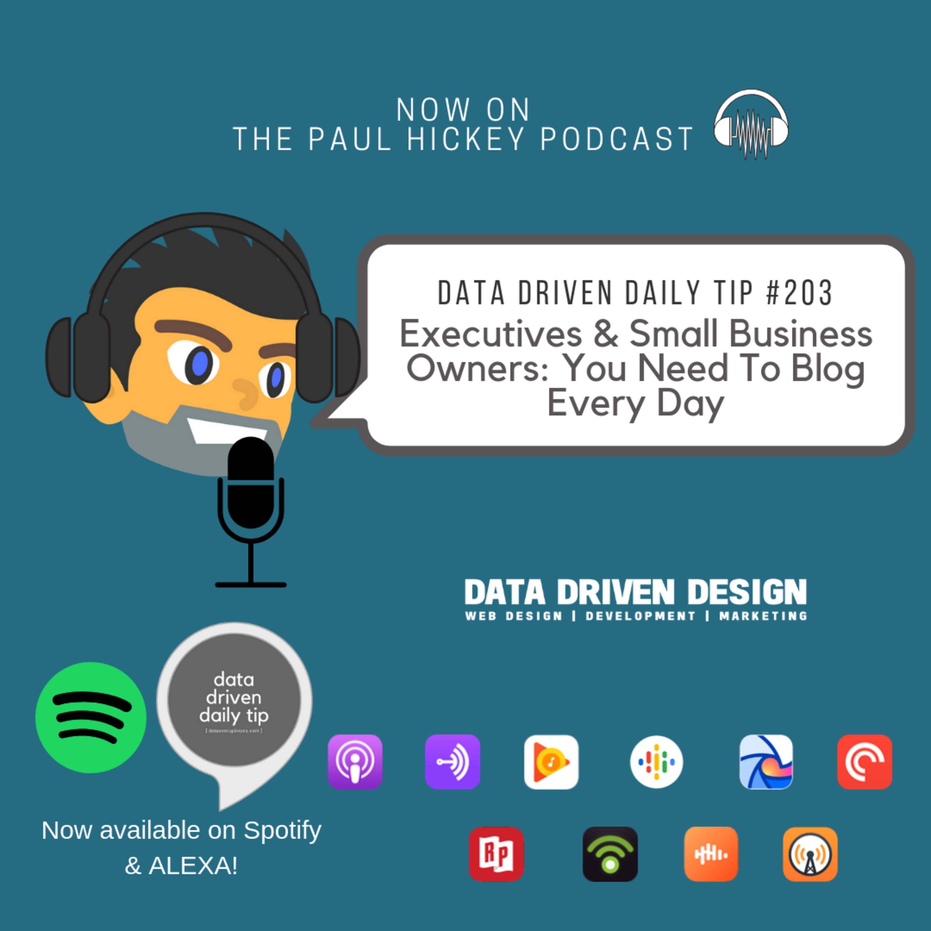 Ep.81: Podcast Episode 81: Executives & Small Business Owners: You Need To Blog Every Day. episode artwork