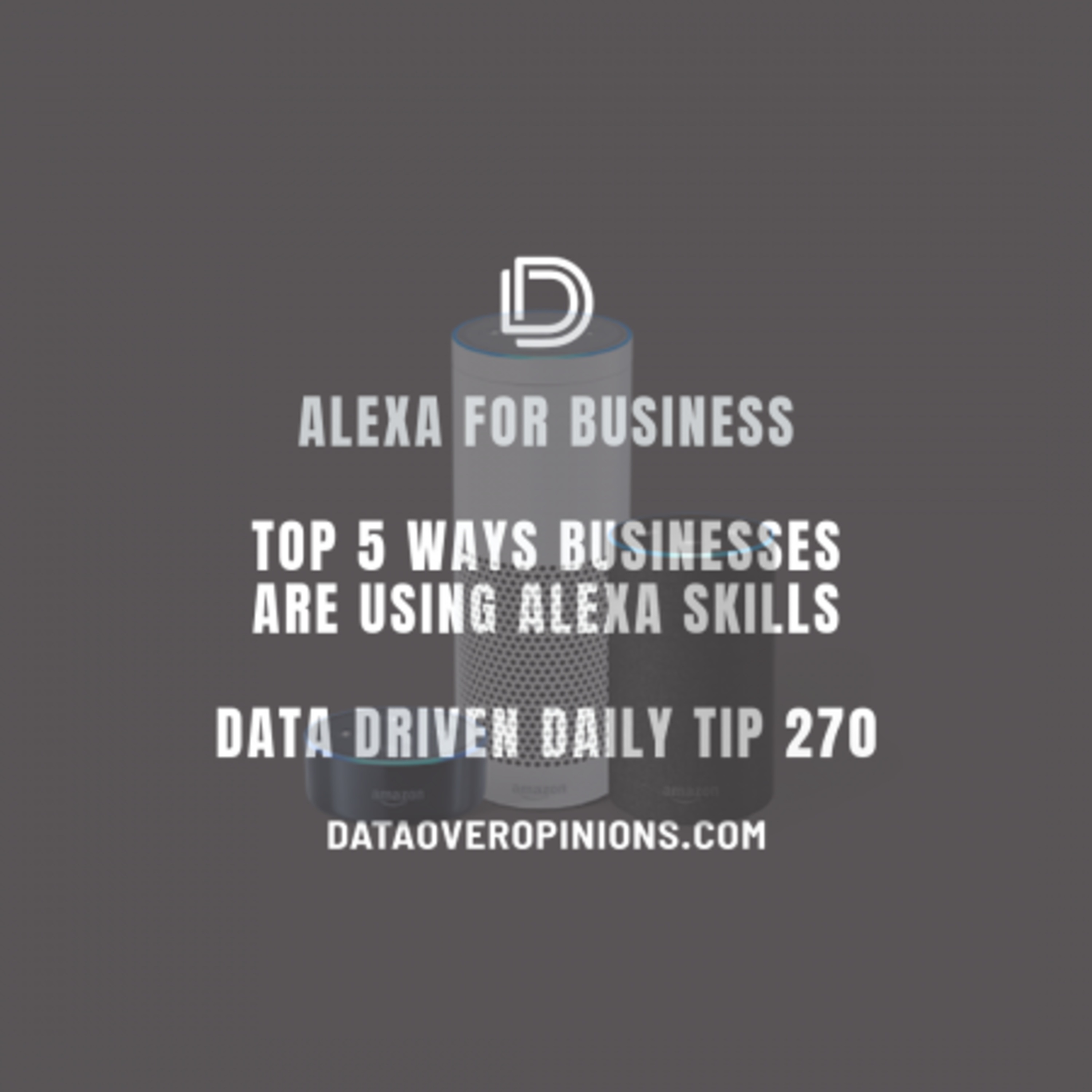 Episode 148: Top Five Ways Businesses Are Using Alexa Skills: Data Driven Daily Tip 270 episode artwork