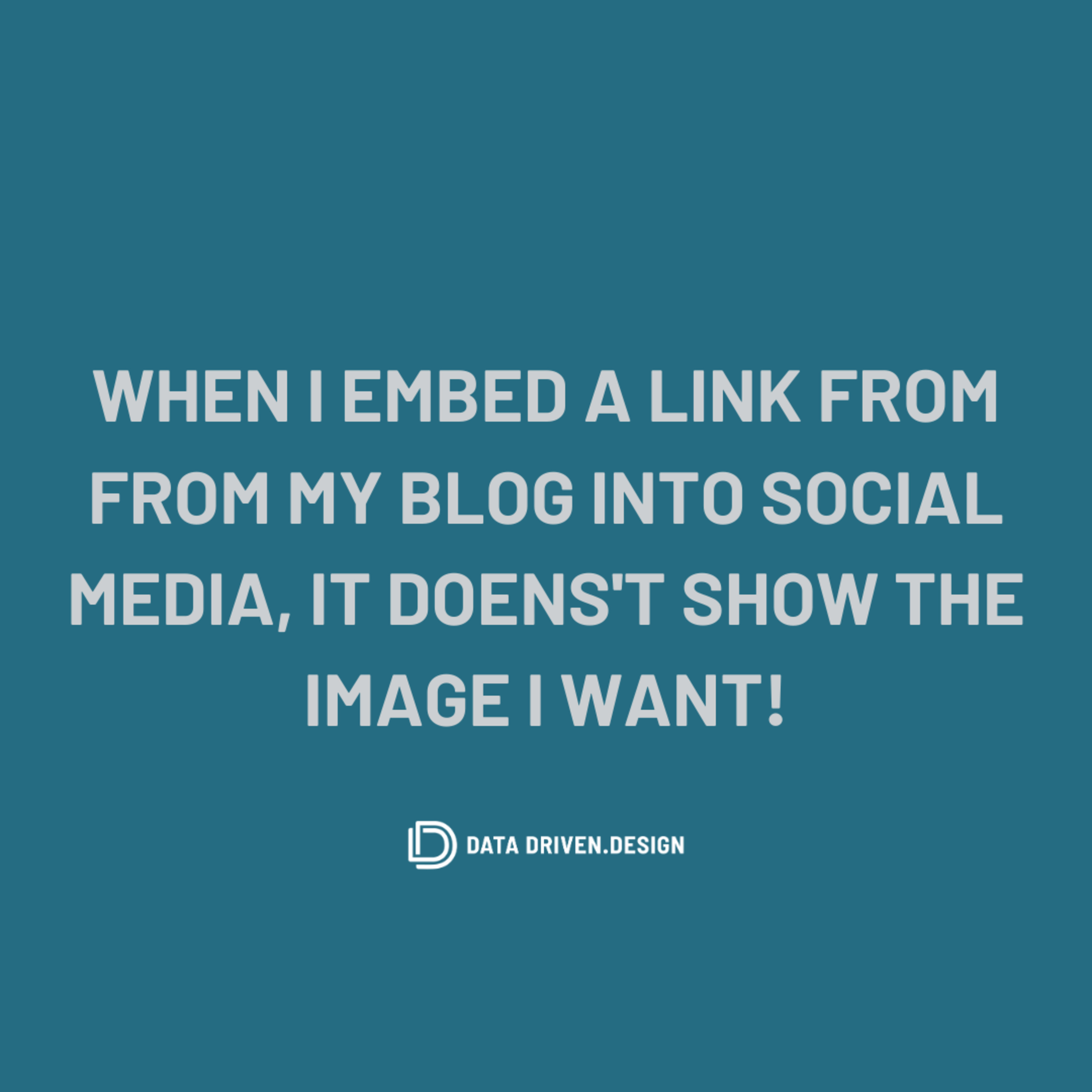 Episode 290: When I Embed A Link From My Blog Into Social Media, It Doesn't Show The Image I Want! episode artwork
