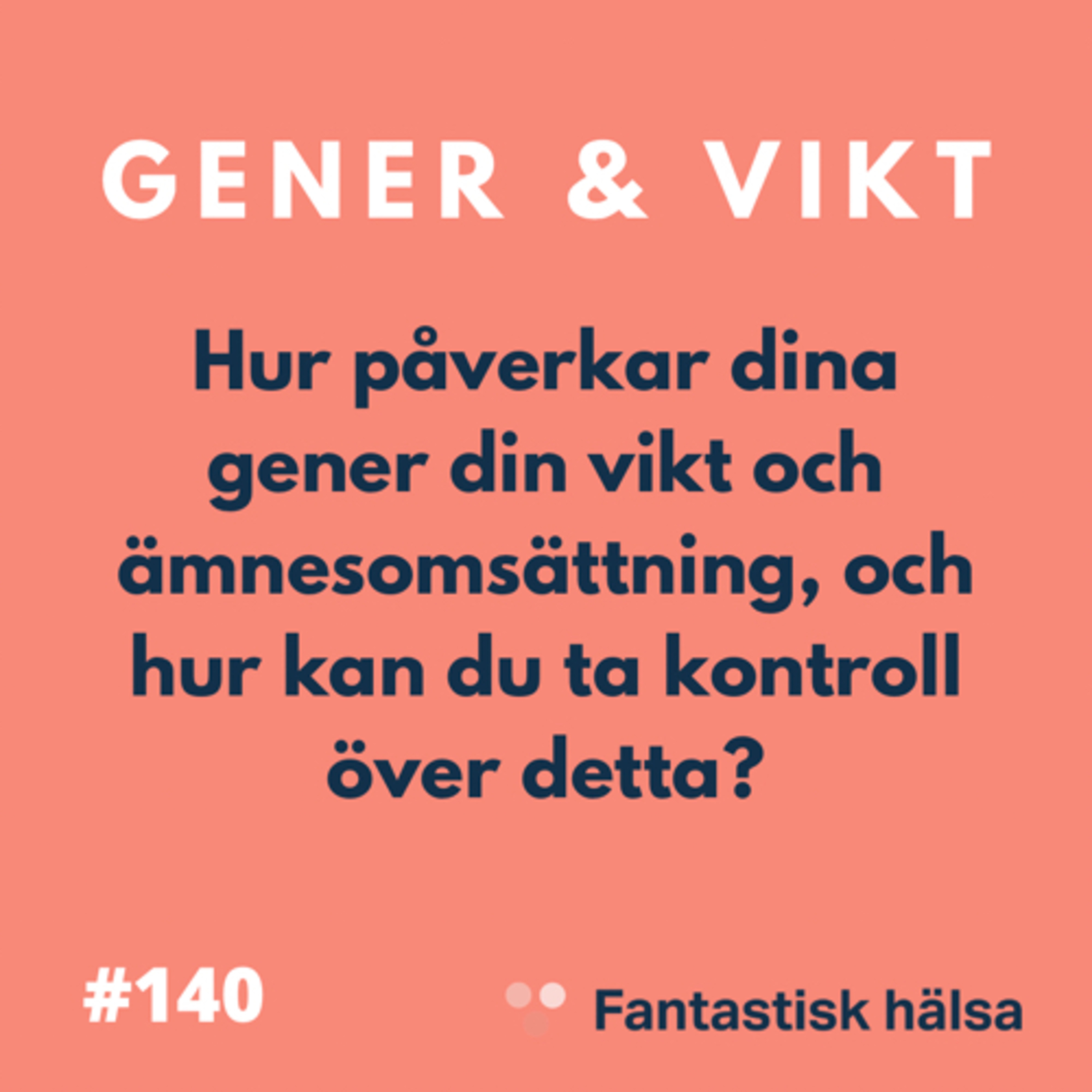 #140 Gener & Vikt - Vilken påverkan har generna på vikten & hur tar du kontroll? episode artwork