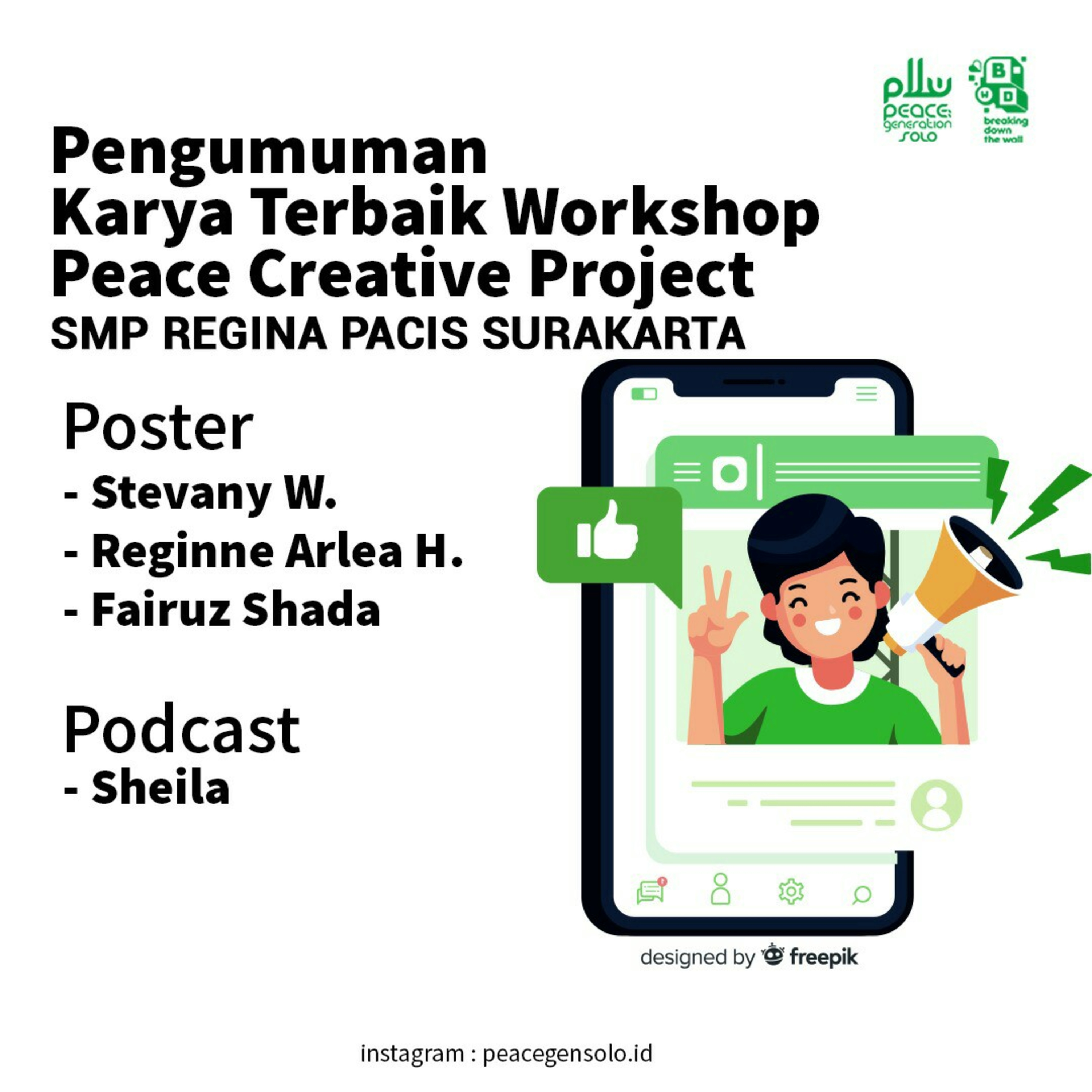 Pemenang Lomba Workshop Peace Creative Project Kategori Podcast