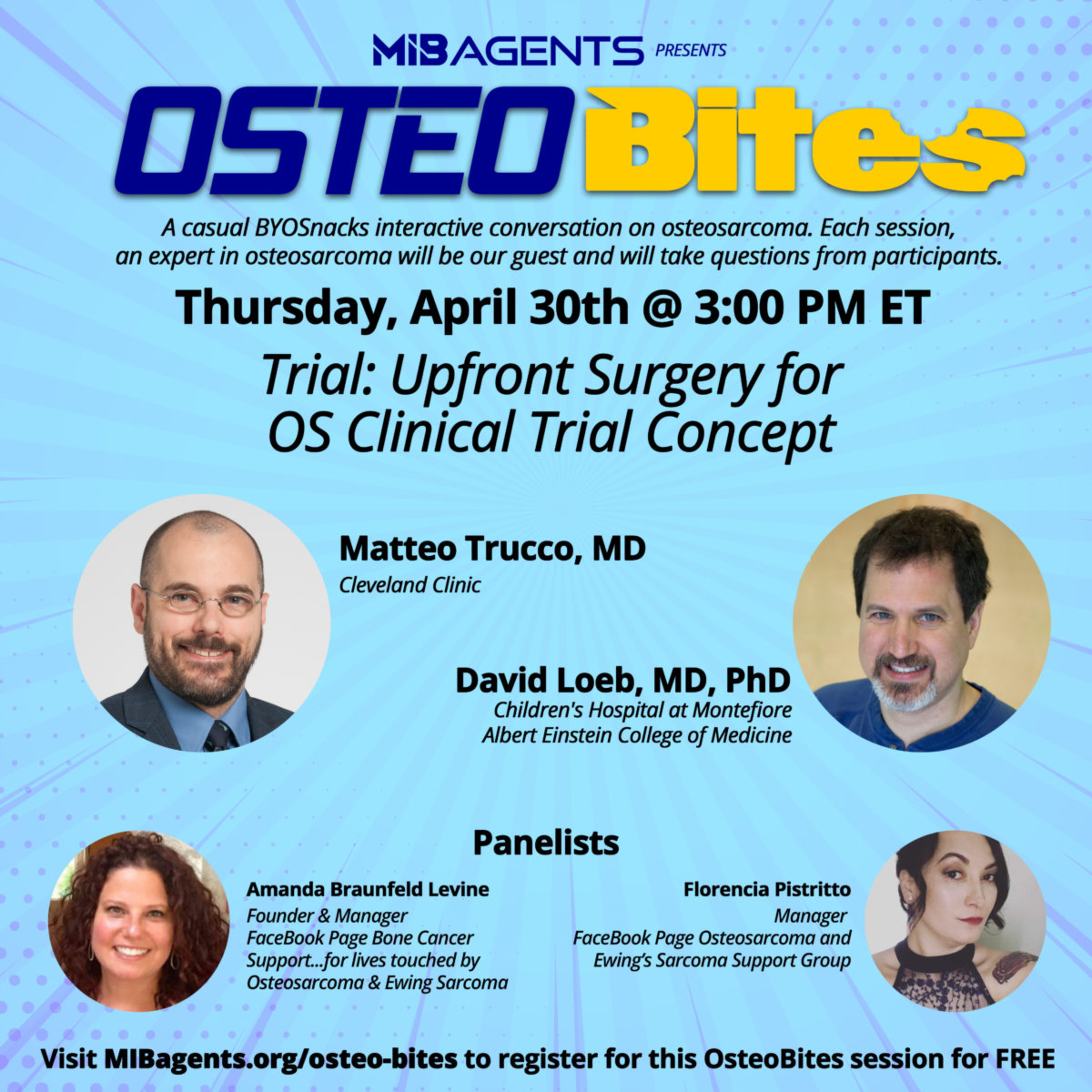 OsteoBites S1 Ep4: Upfront Surgery for Osteosarcoma, David Loeb, MD, PhD & Matteo Trucco, MD episode artwork