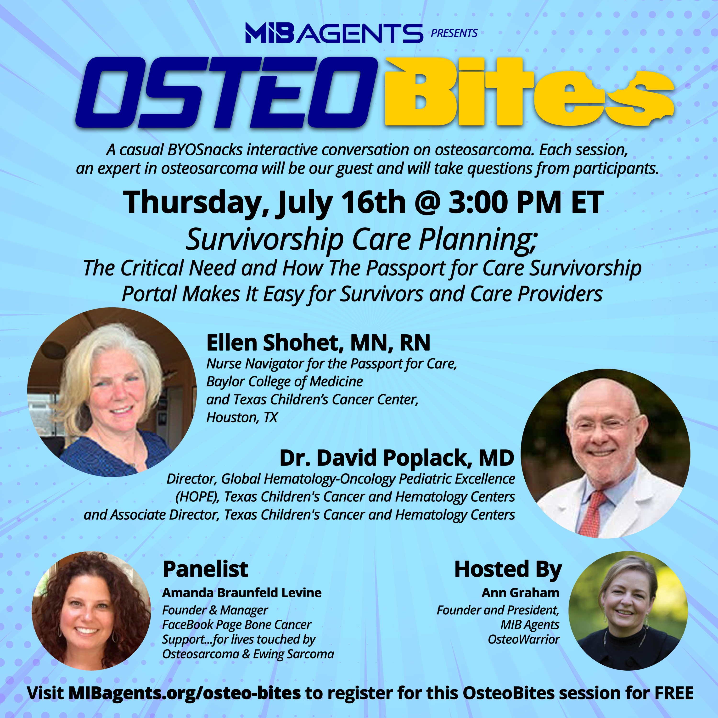 OsteoBites S1 Ep15: Survivorship Care Planning with David Poplack, MD and Ellen Shohet, RN episode artwork