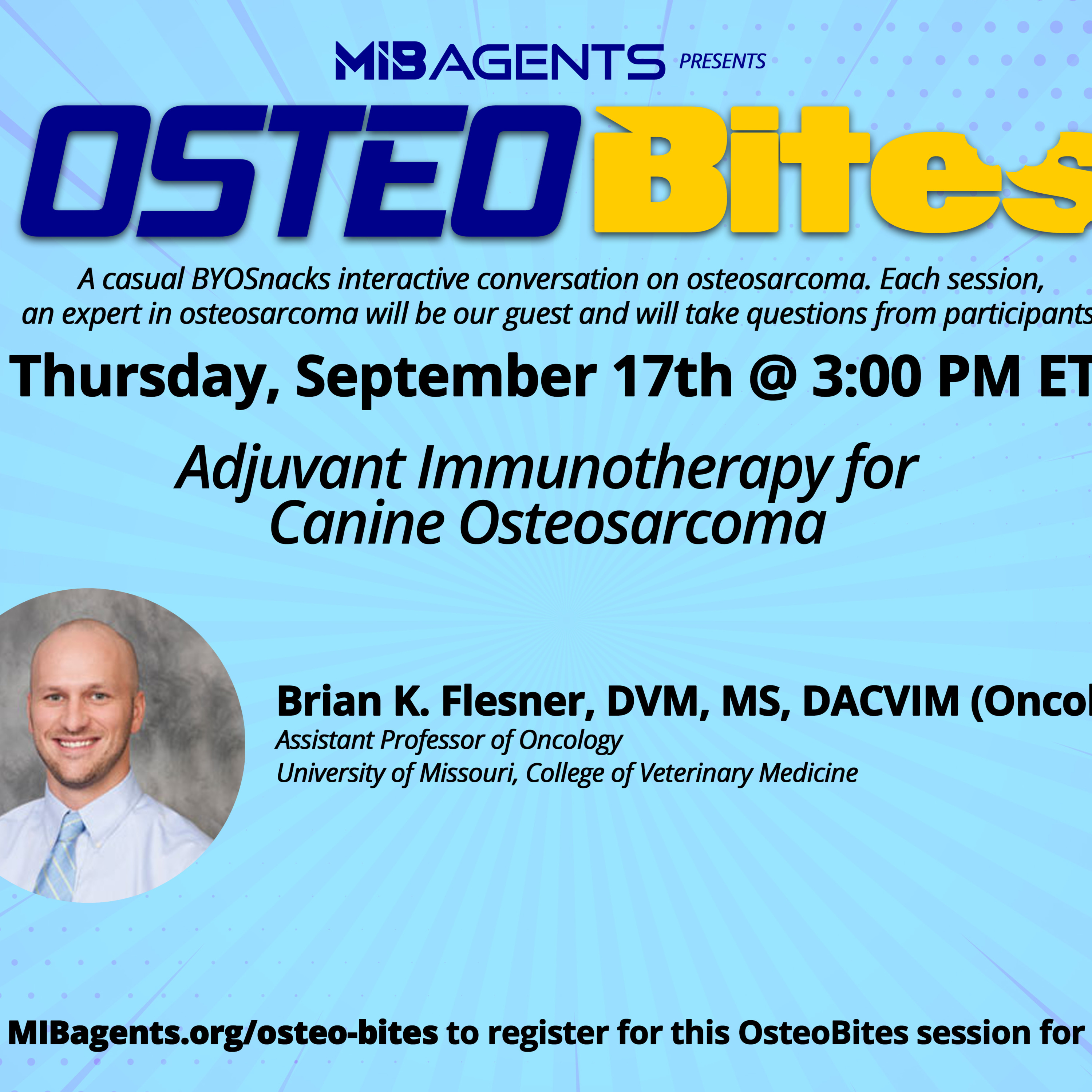 OsteoBites S1 Ep23: Brian Flesner, DVM, MS, DACVIM: "Adjuvant Chemotherapy for Canine Osteosarcoma ” episode artwork