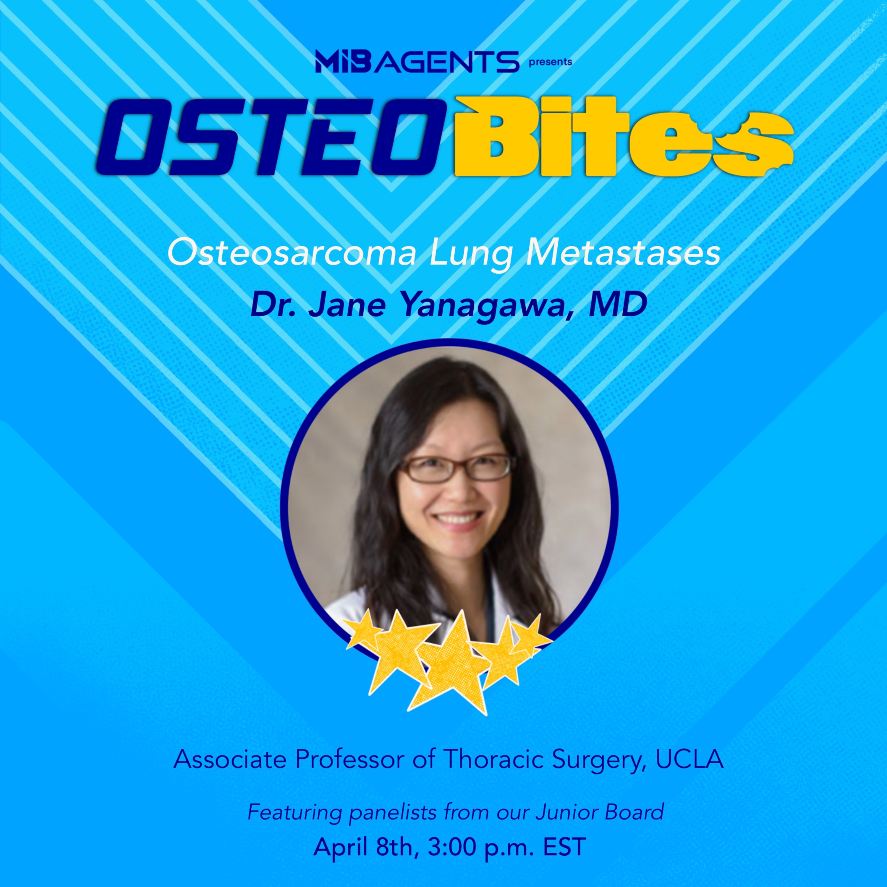 MIB Agents OsteoBites S2 Ep 9: Jane Yanagawa, MD, “Osteosarcoma Lung Metastases” episode artwork