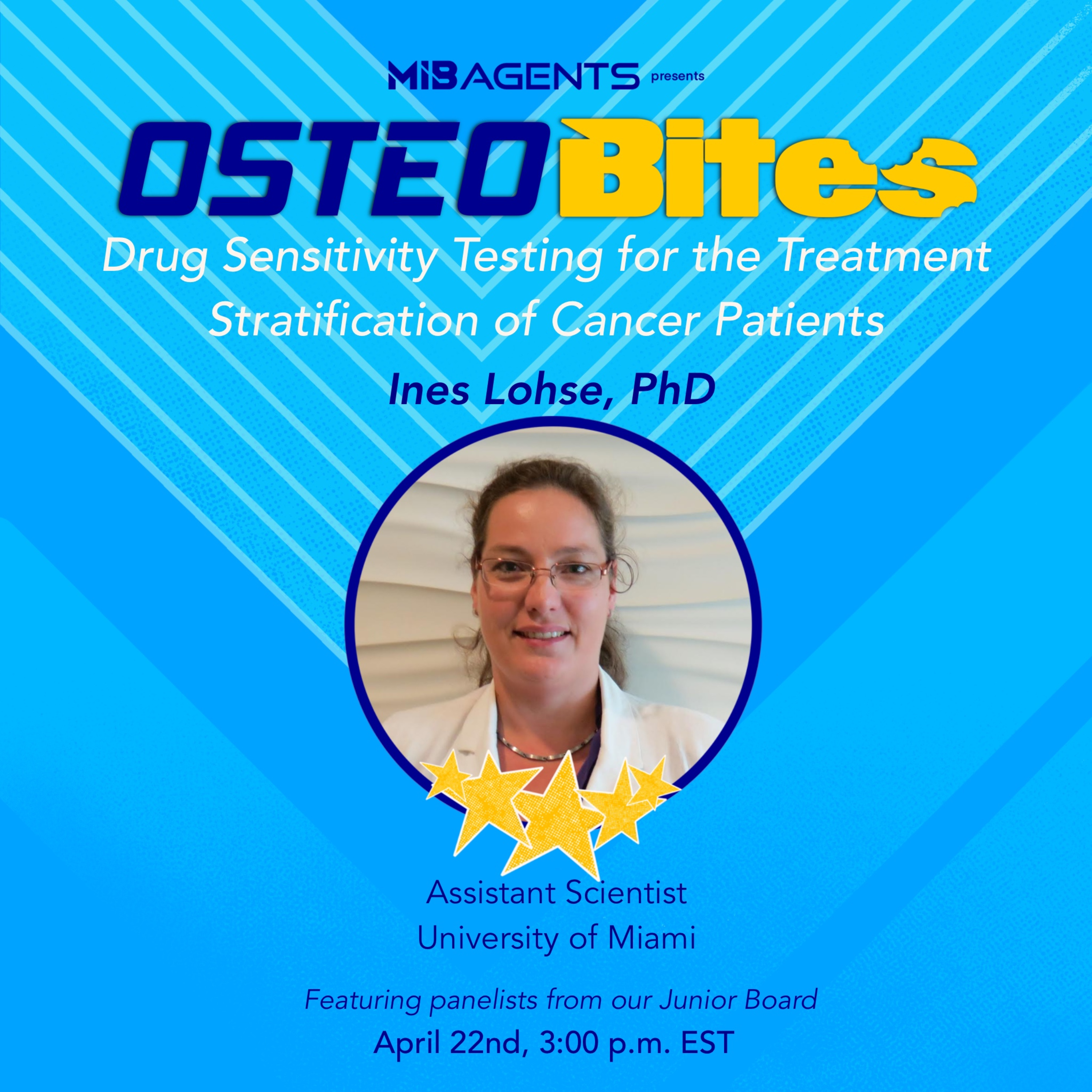 Osteosarcoma OsteoBites S2 Ep 11: Ines Lohse, PhD on “Drug Sensitivity Testing for the Treatment Stratification of Cancer Patients” episode artwork