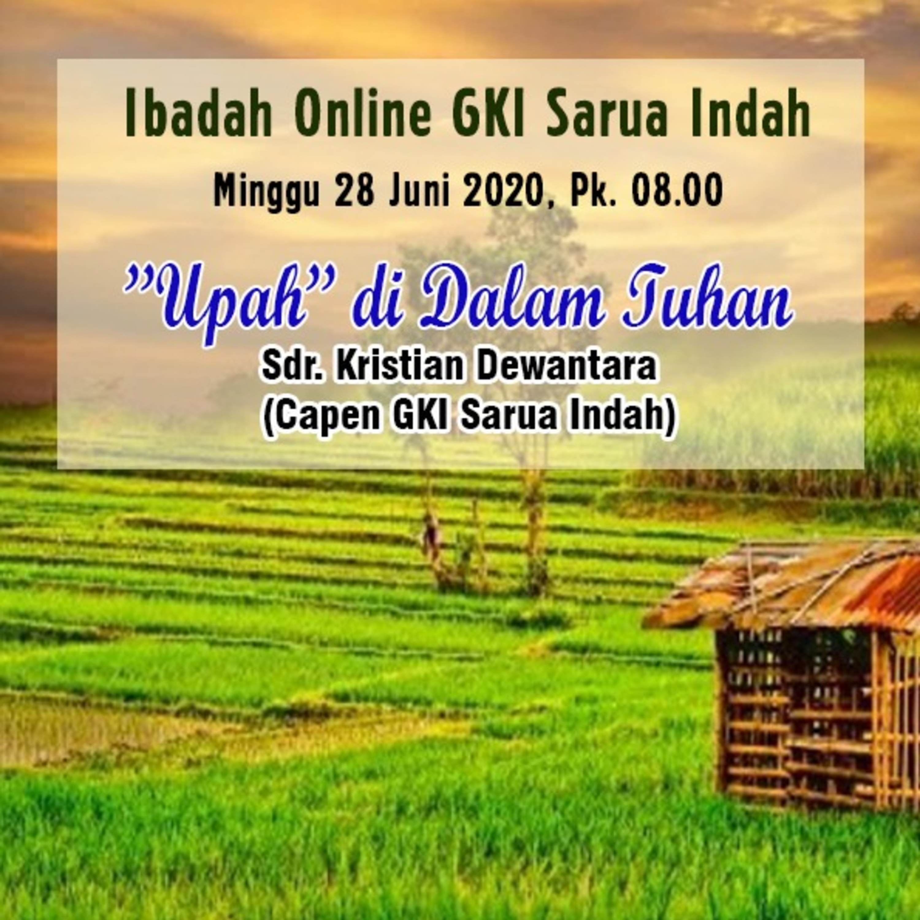 Ibadah Online Minggu 28 Juni 2020 episode artwork