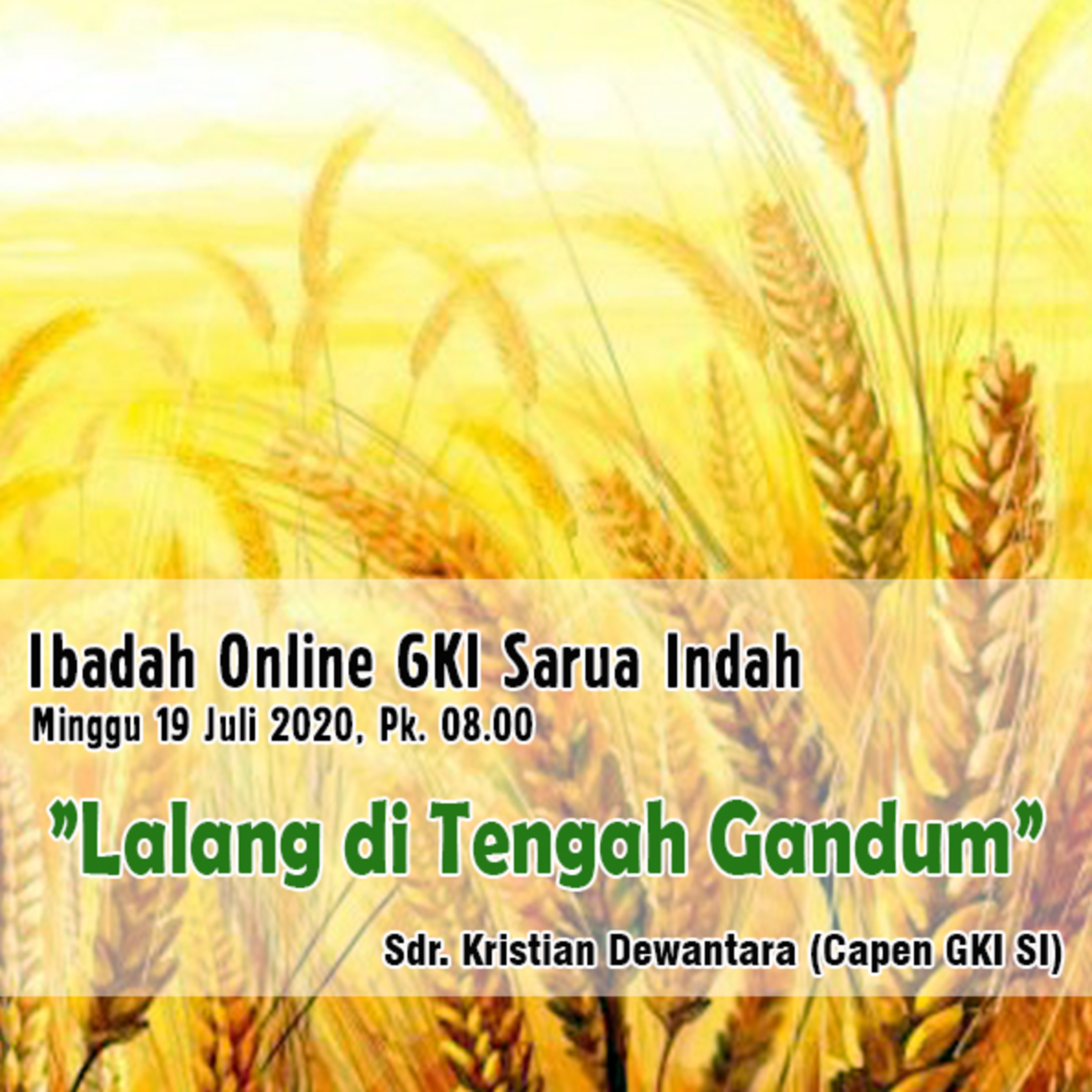 Ibadah Online Minggu .19 Juli 2020 episode artwork