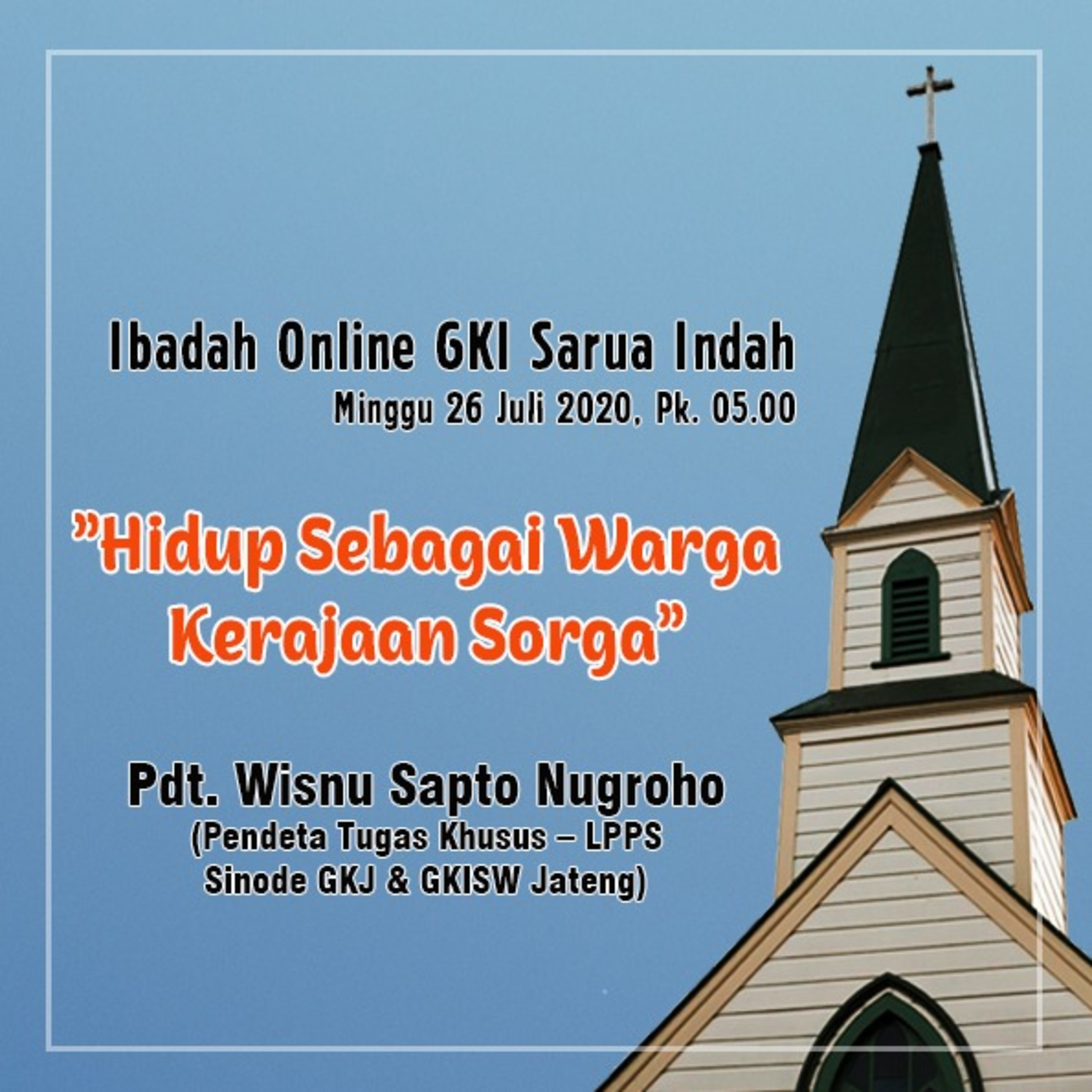 Ibadah Online Minggu 26 Juli 2020 episode artwork