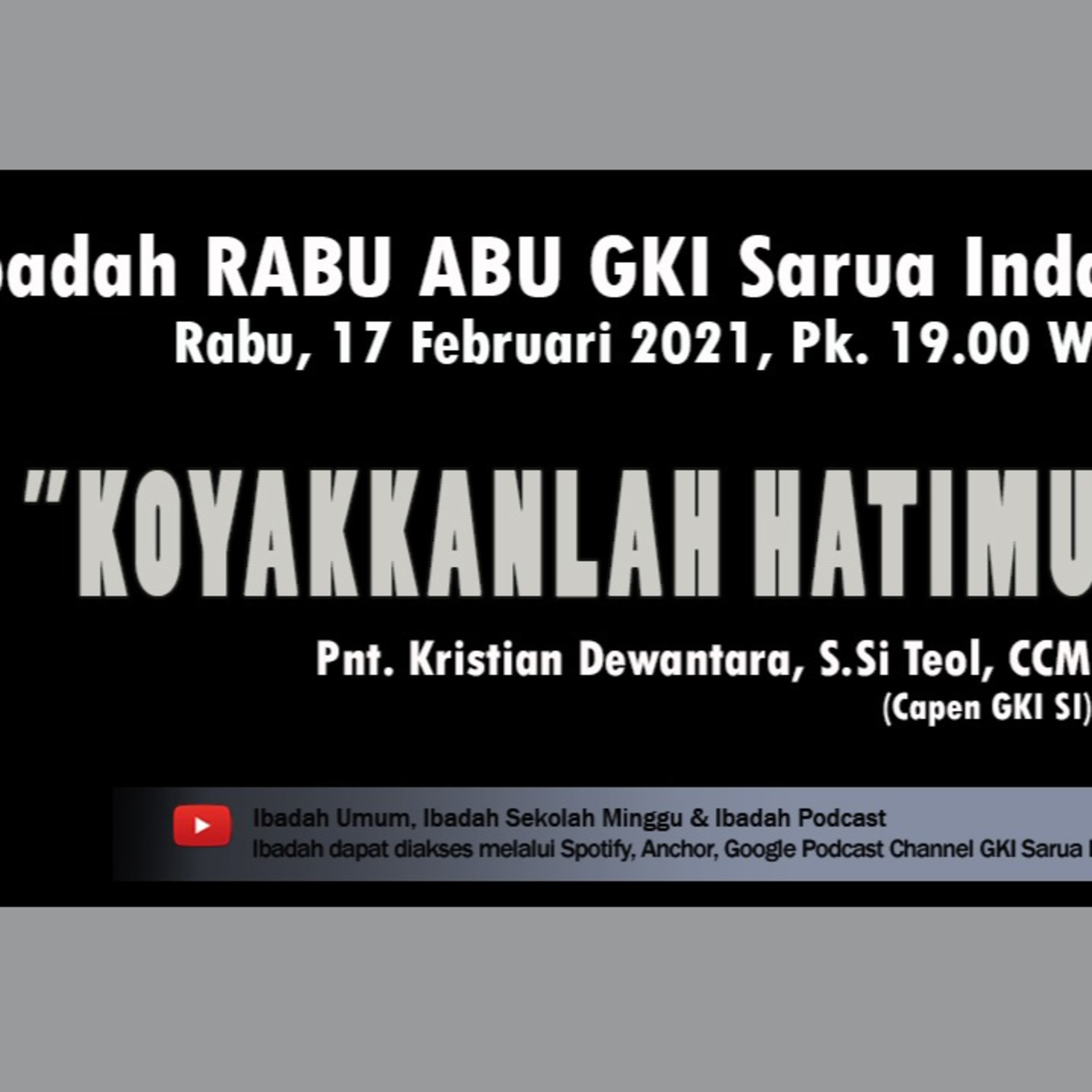 Ibadah Rabu Abu 17 Februari 2021 episode artwork