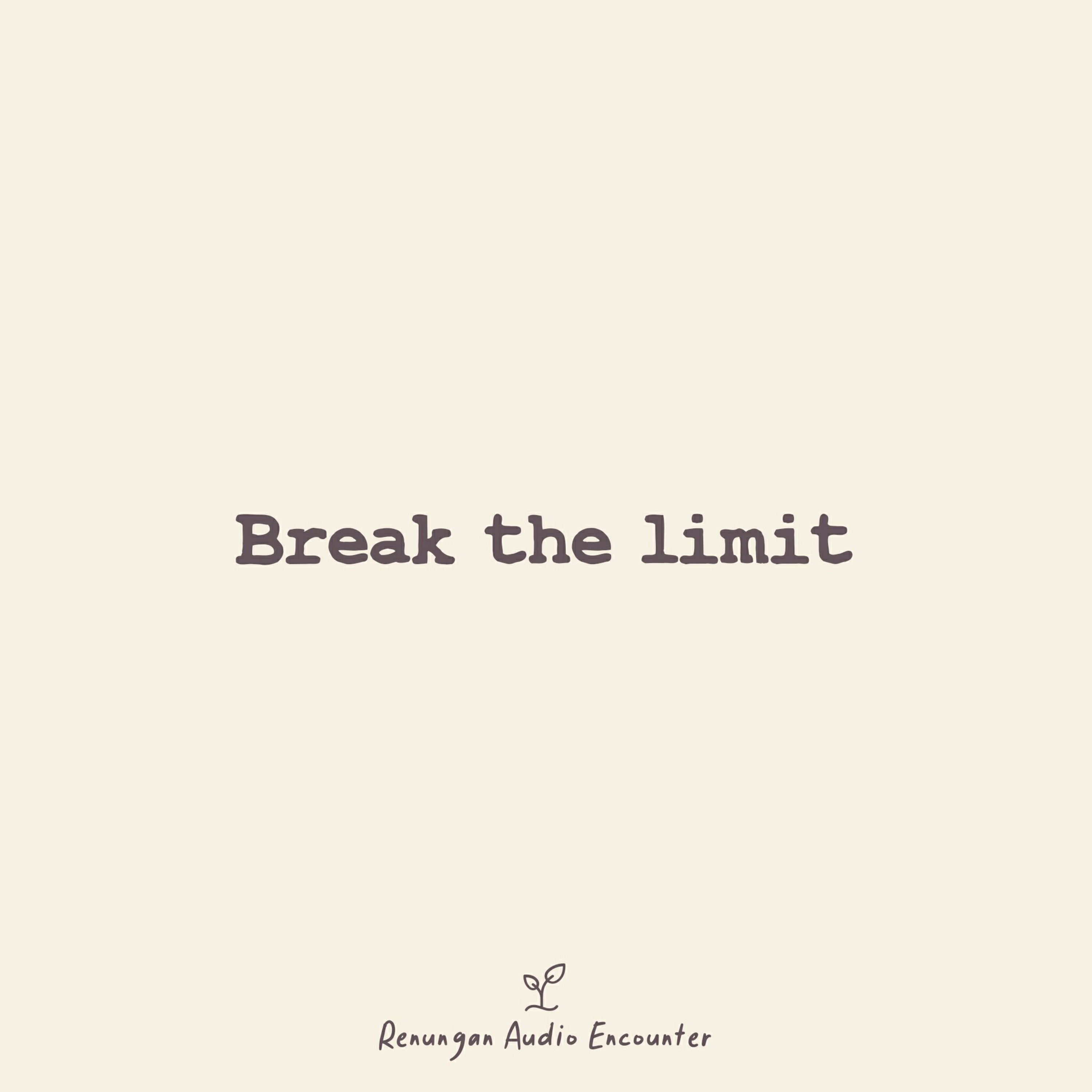 Break the limit episode artwork