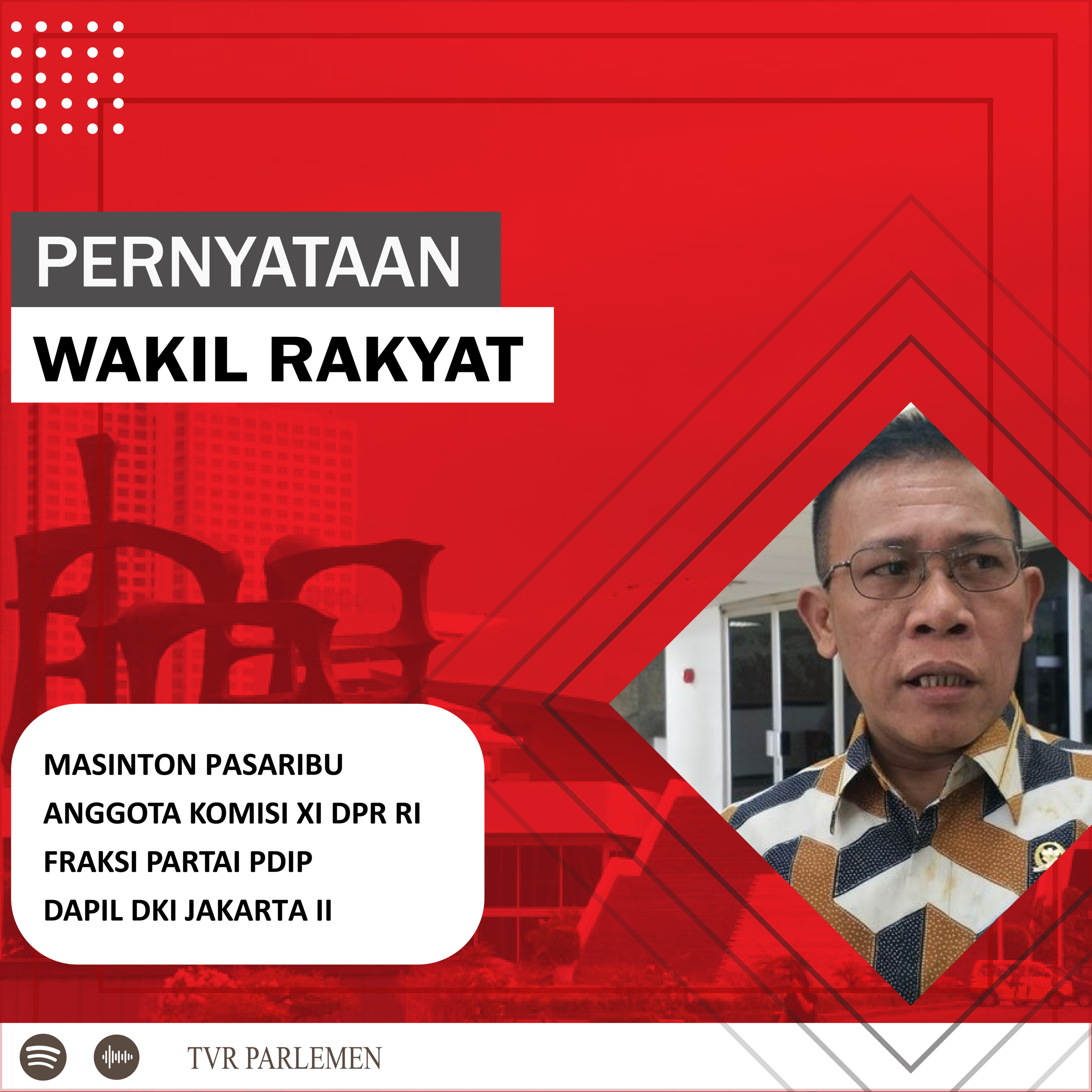Masinton Pasaribu : UU Pemilu Memberi Ruang Kepada Partai Untuk Berkoalisi Mengusung Calon Presiden episode artwork