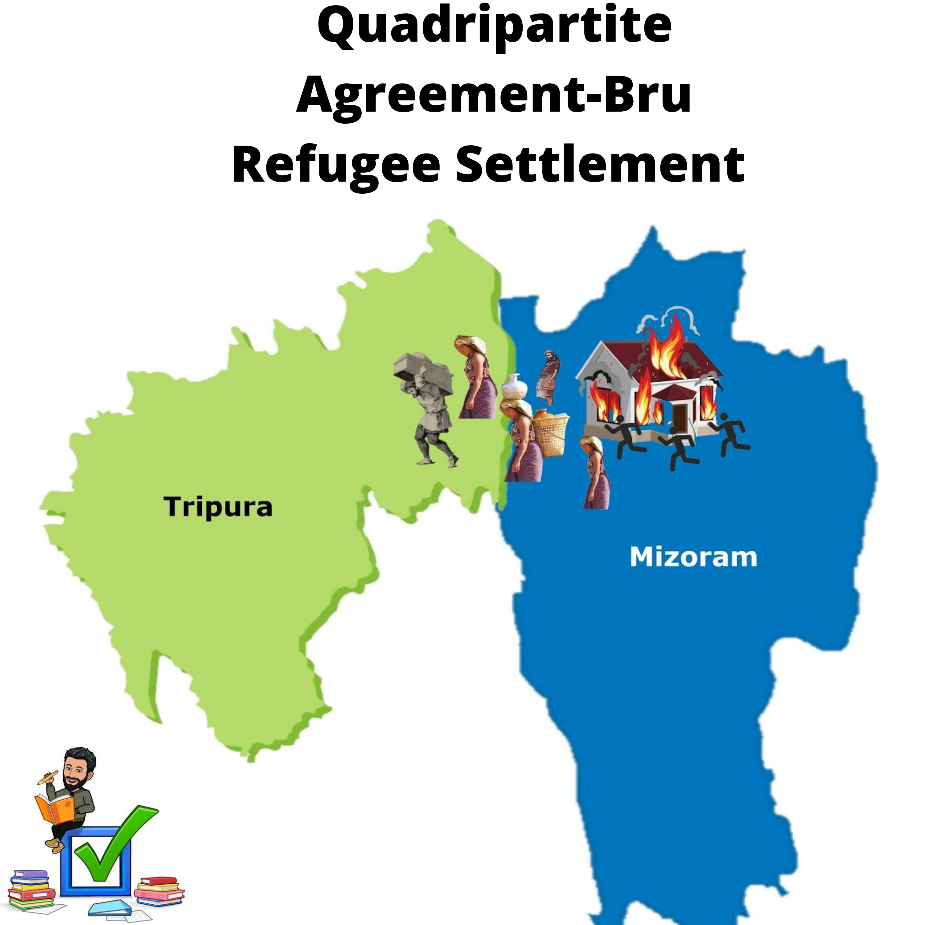 Quadripartite Agreement-Bru Refugee Settlement #upsc #prelims #mains #polity #revision #bru #refugee episode artwork
