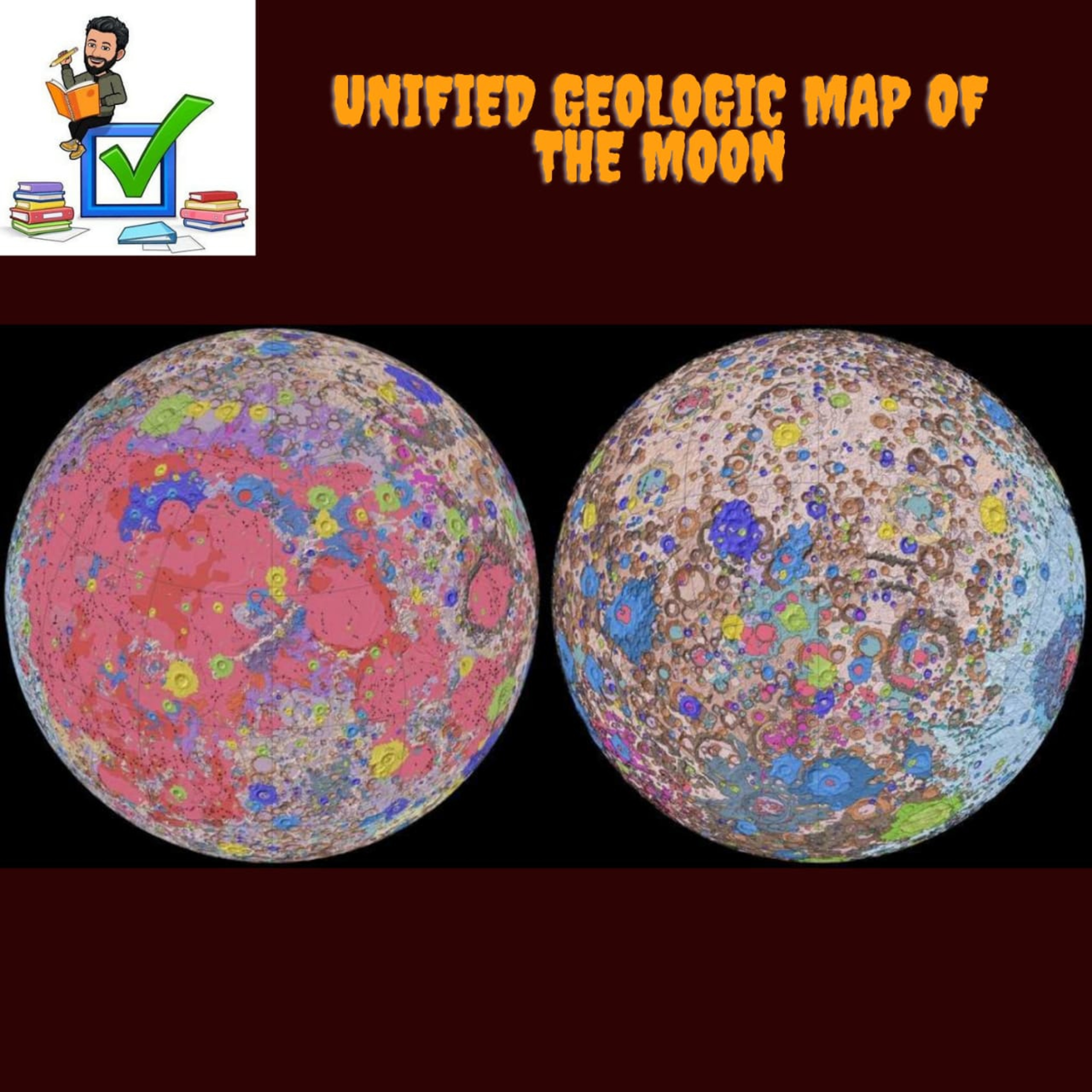 Unified Geologic Map of the Moon #upsc #prelims #mains #moon #map #spacescience #discovery