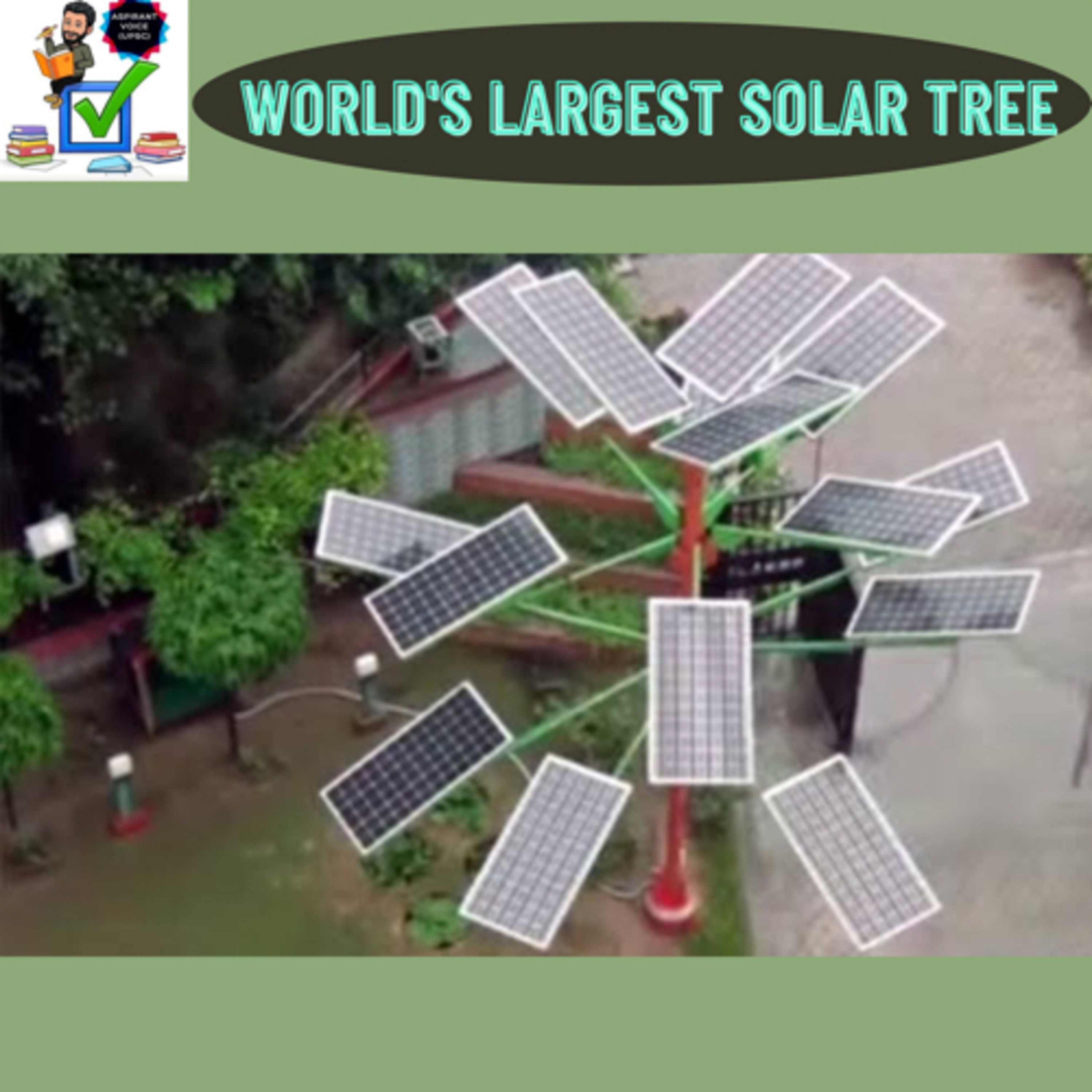 World’s largest Solar Tree #upsc #prelims #mains #solarenergy #scienceandtechnology